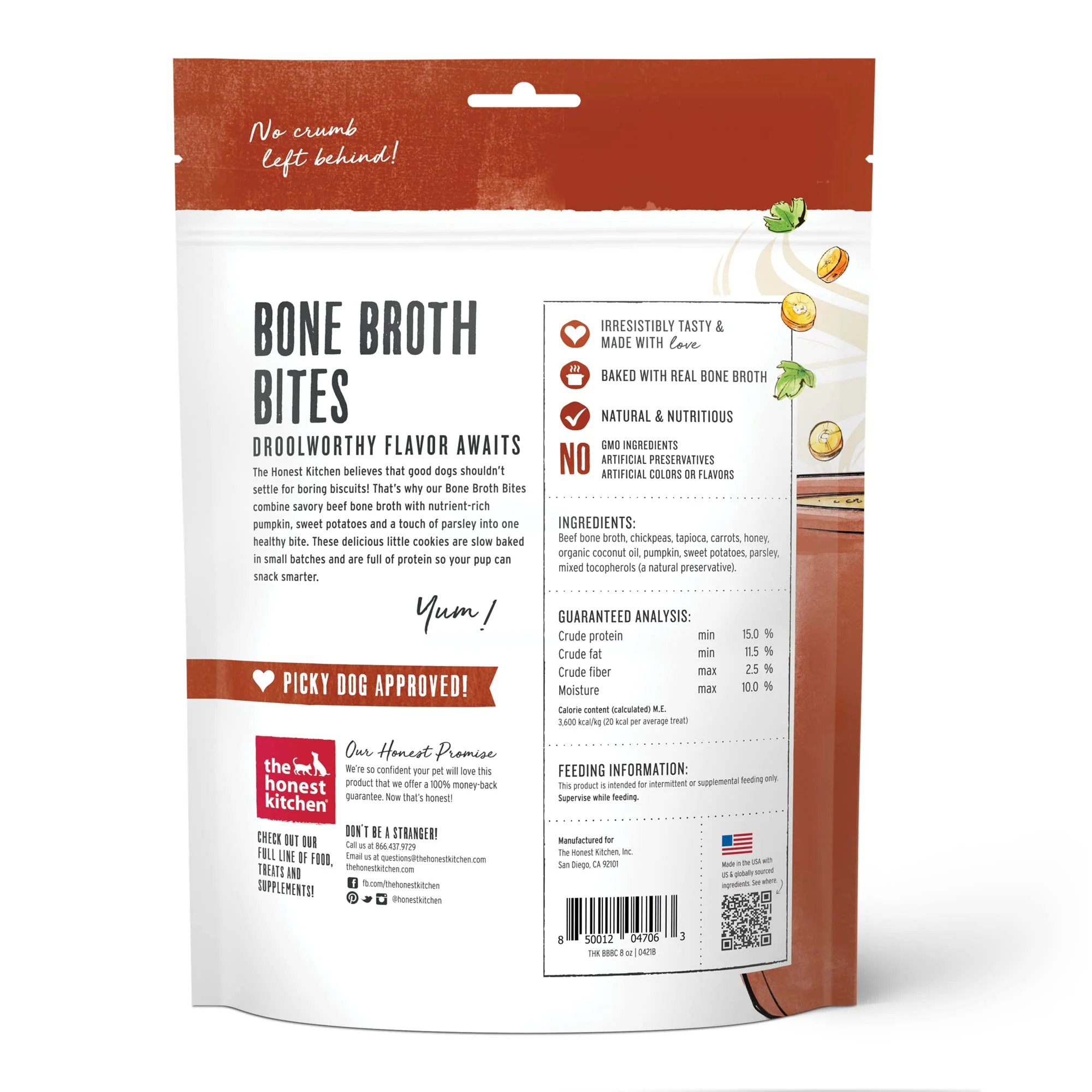 The Honest Kitchen - Dog Trt Bites Beef Cart - Case Of 6-8 Oz