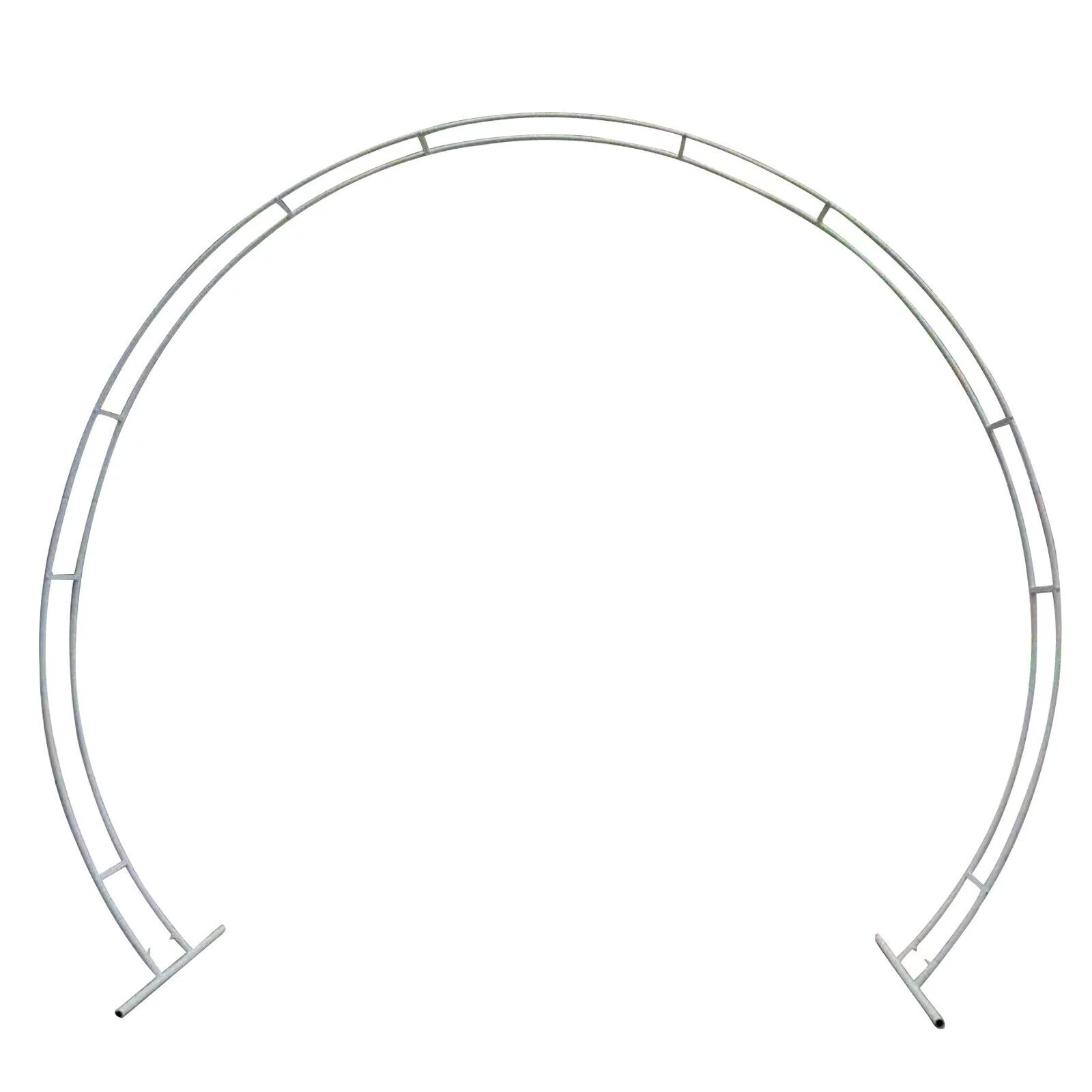 YIYIBYUS 2.7M Wedding Arch Circle Backdrop Stand Party Backdrop Photography Props Rack Metal Flower Balloon Frame Anniversary Events Road Guide White