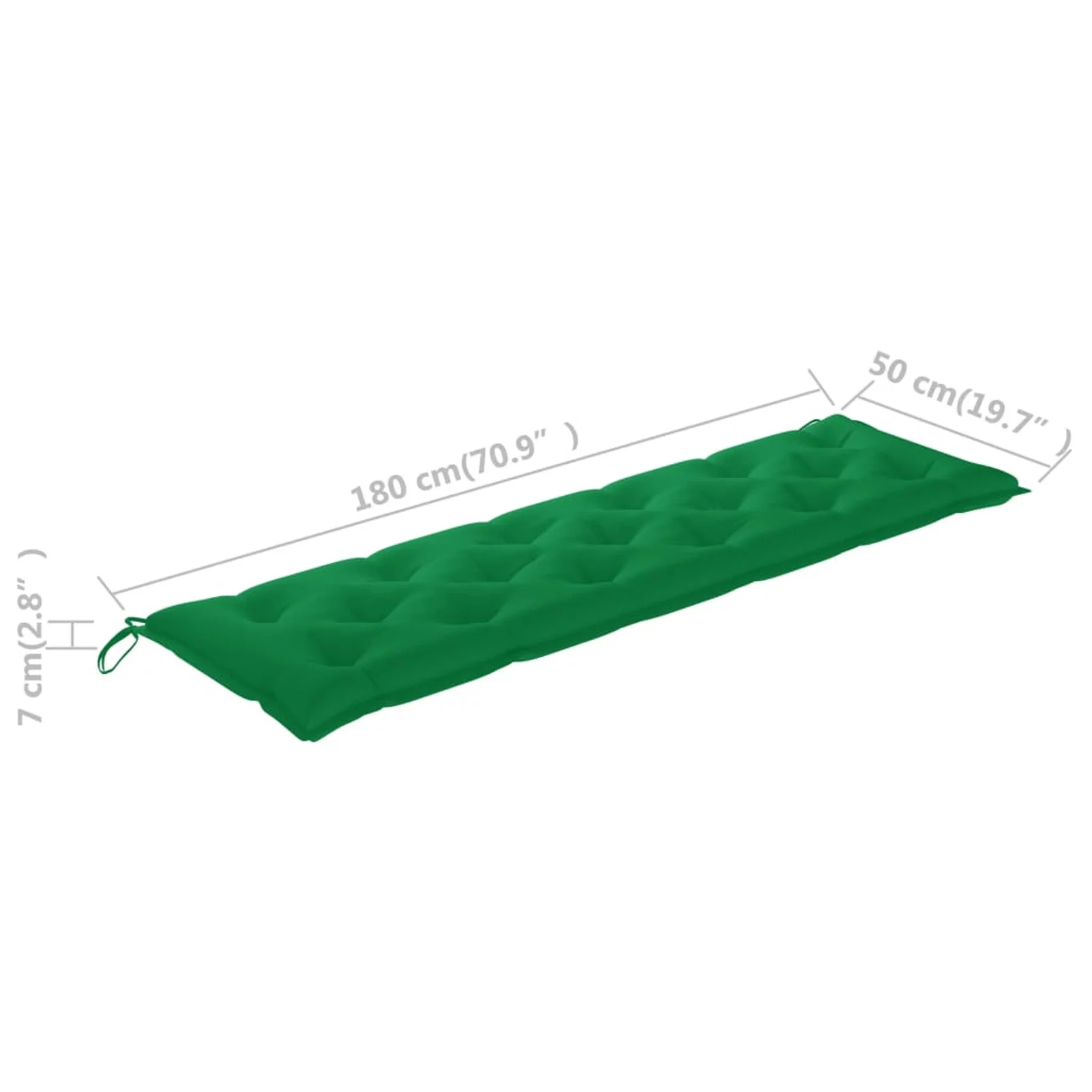 Eccomum Garden Bench Cushion Green 70.9