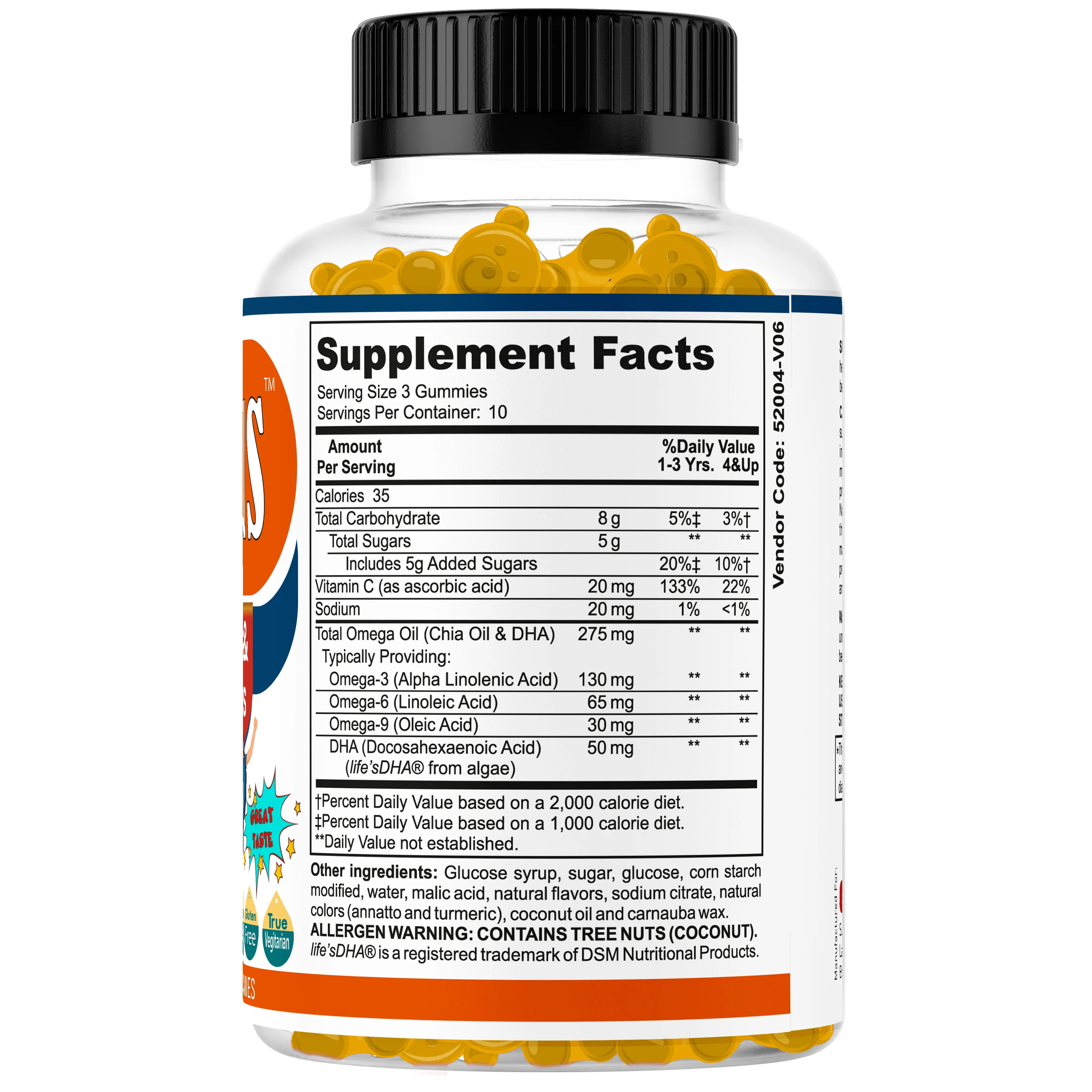 Brain Focus Booster Vitamin for Kids, Memory, Supports Focus, Clarity, Concentration 30 Gummies