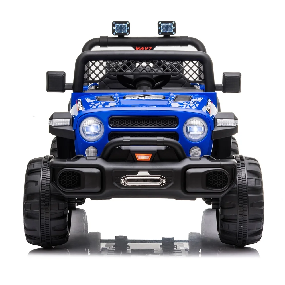 iYofe Ride on Car for Kids, Electric Car with Remote Control, 3 Speeds, LED Lights, Soft Start, 12V Battery Powered Ride on Truck Vehicle for Aage 2-5 Boy Girl, Blue
