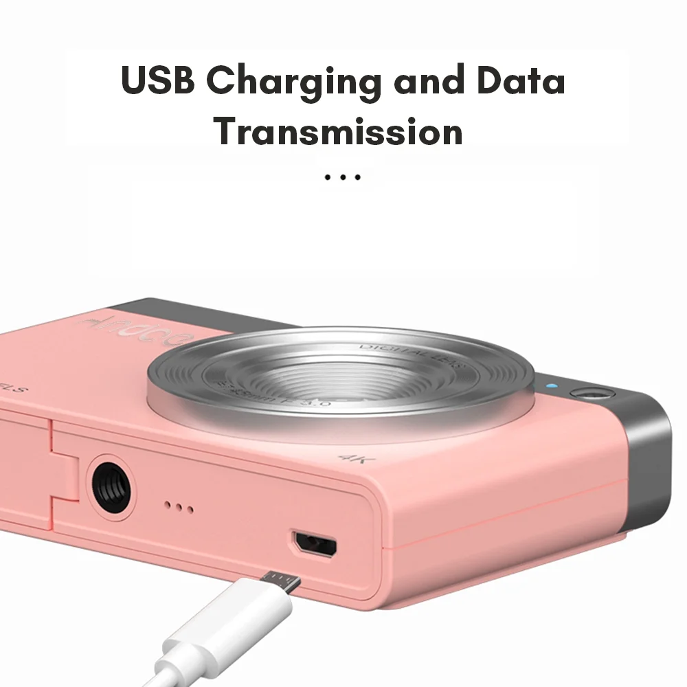 Andoer-2 Digital Camera,4K Camera Video -Shake Smile Capture 2.88Inch IPS Screen Smile Capture Built-in Screen Auto 16X 50MP 2.88Inch IPS Camera Video 50MP Kids 2pcs Batteries Carry St