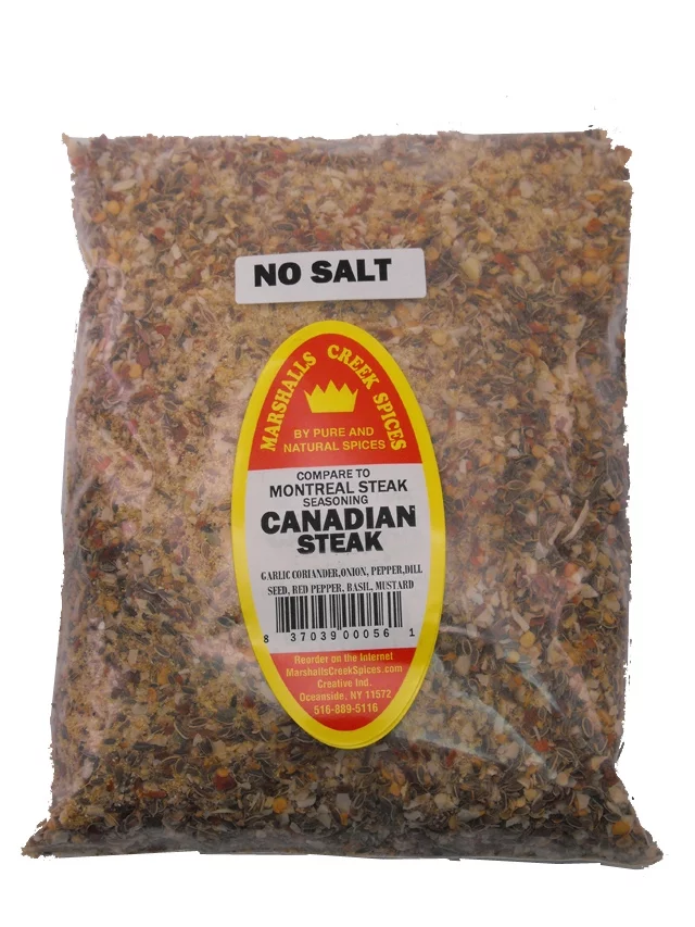 Marshalls Creek Spices XL CANADIAN STEAK SEASONING NO SALT REFILL (COMPARE TO MONTREAL SEASONING ?)