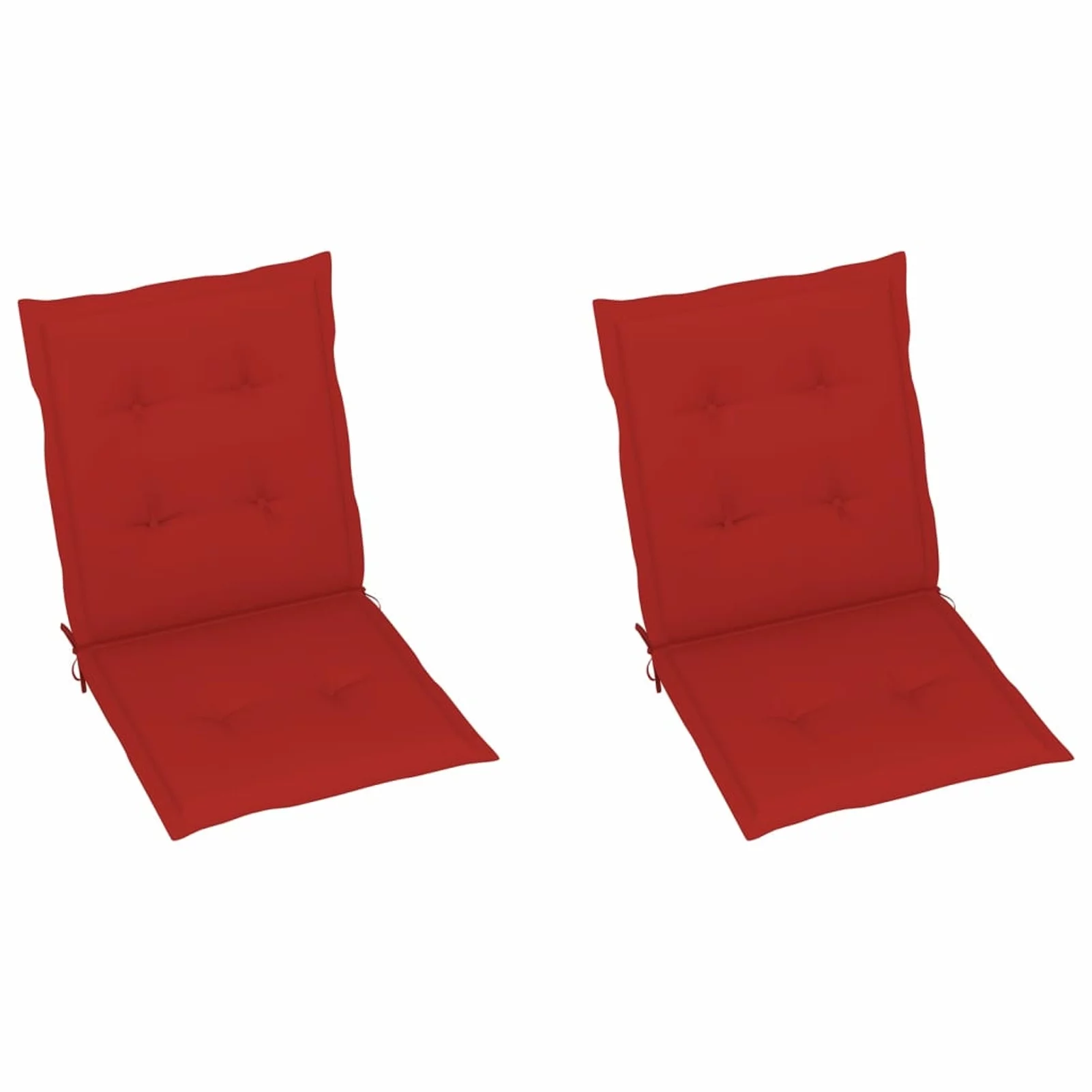 Dcenta 2 Piece Garden Chair Cushions Fabric Seat and Back Cushion Patio Chair Pads Red for  Furniture 39.4 x 19.7 x 1.2 Inches (L x W x T)