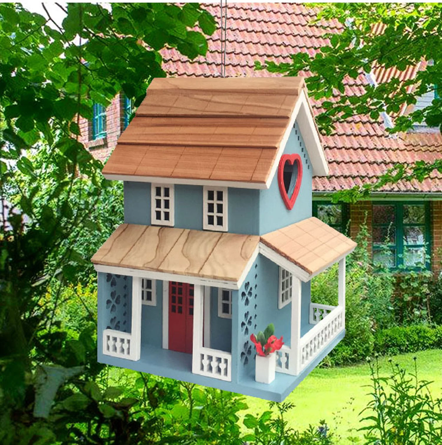 Home Bazaar Lovers Lane Cottage Birdhouse