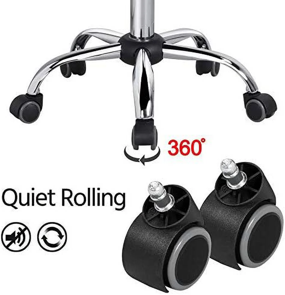 TJCGDTY Mid Back Task Chair Low Back Leather Swivel Office/Computer/Desk Chair Retro Armless Ribbed with Wheels Black