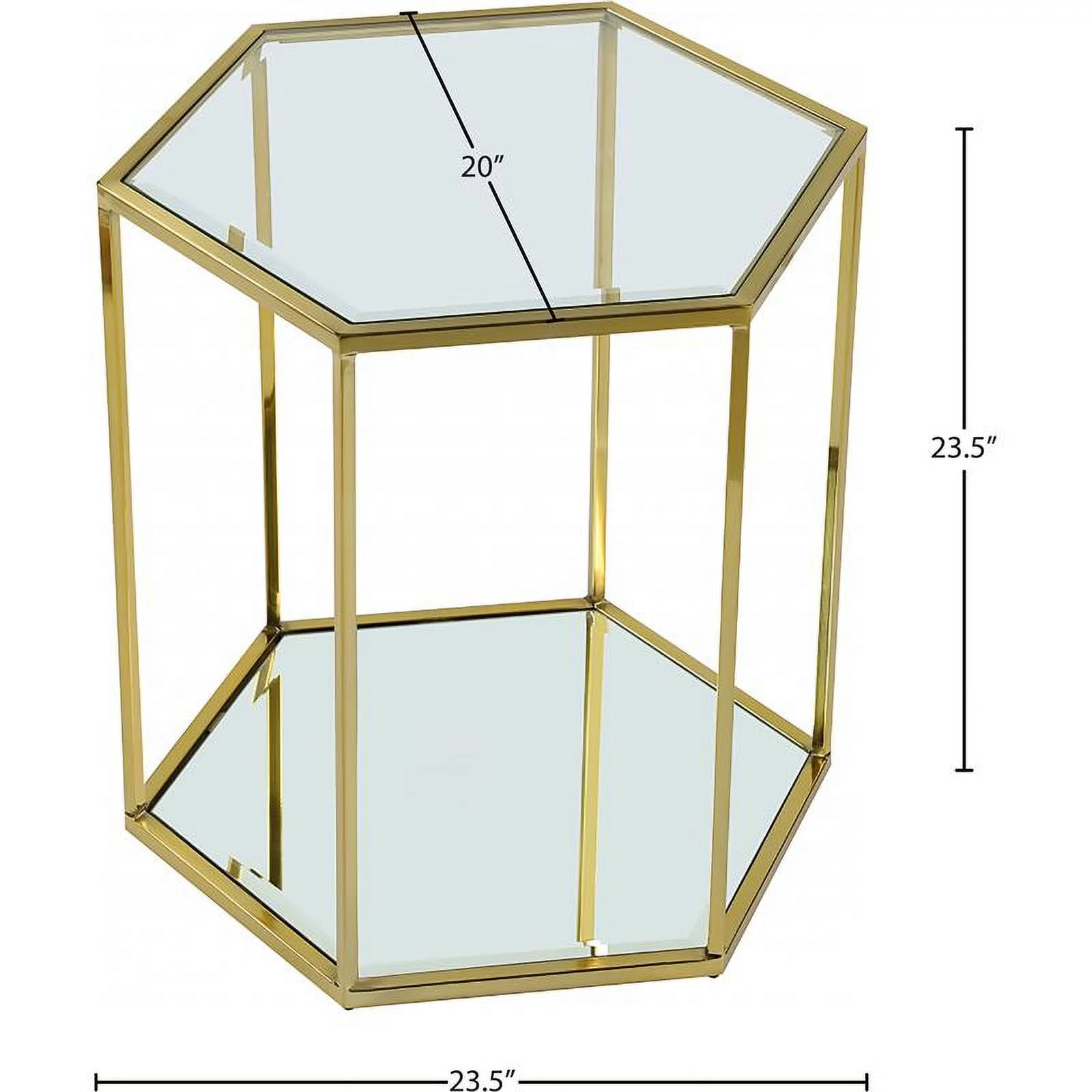Meridian Furniture Sei Modular Stainless Steel and Glass End Table
