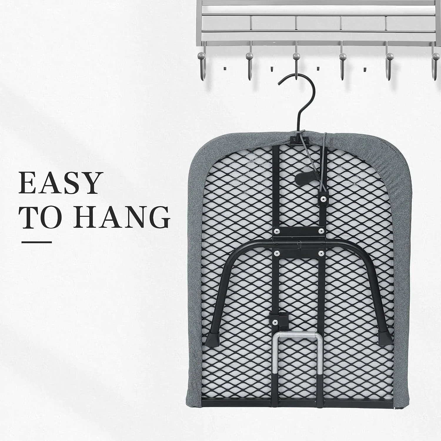 Metal Mesh Panel Tabletop Ironing Board , Foldable Iron Board , Heavy Duty Small Iron Board with Heat Resistant Cover and 100% Cotton 8mm Thicken Pad