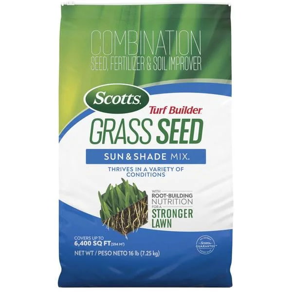 Scotts 16 lb Turf Builder Grass Seed Sun and Shade Mix