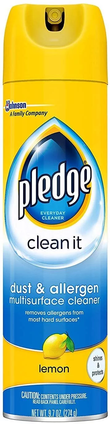 Pledge Dust & Allergen Multisurface Cleaner, Lemon, 9.7 OZ