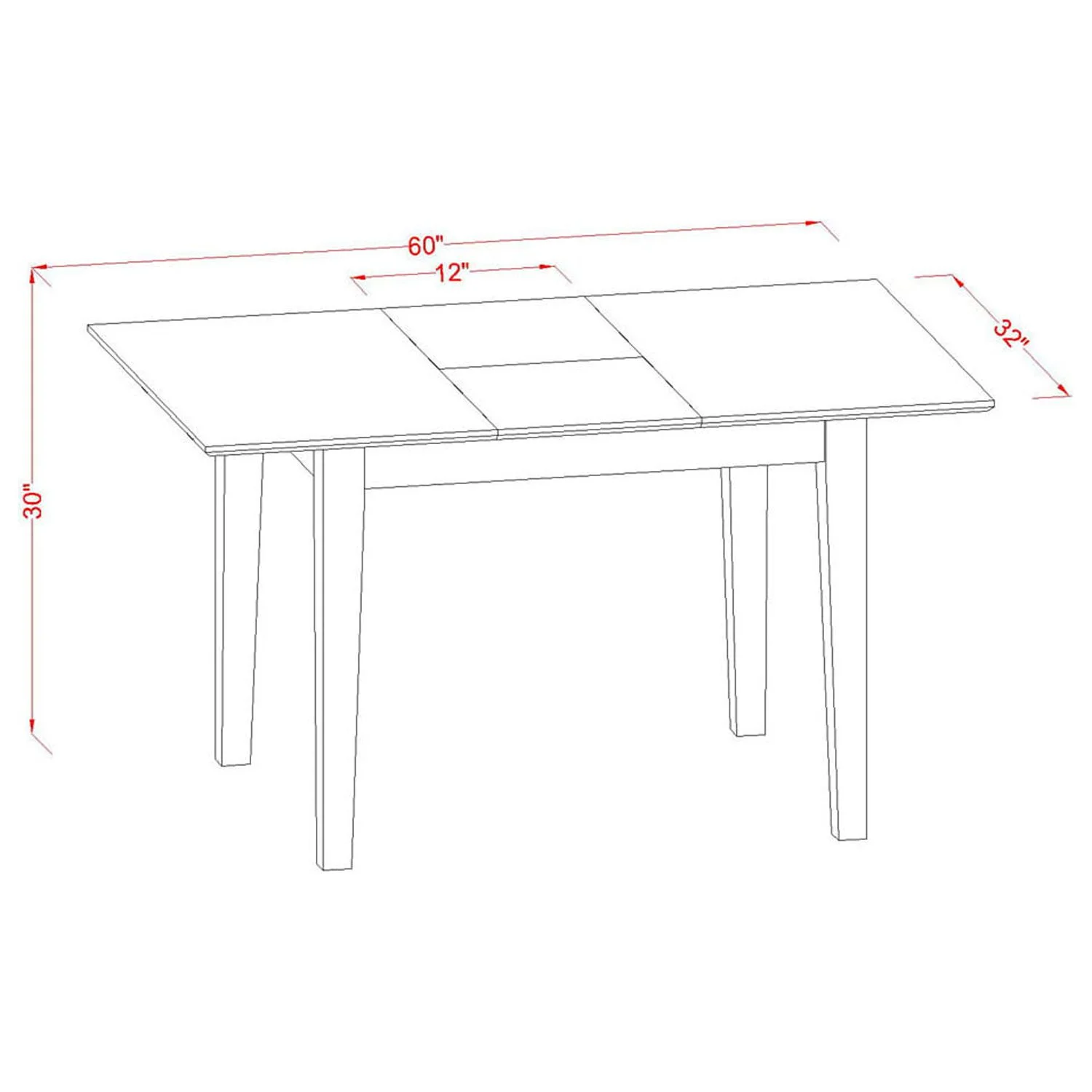 East West Furniture Picasso 3-piece Wood Dining Set in Mahogany