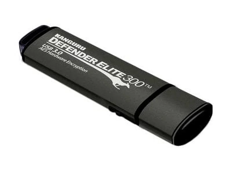 Kanguru Defender Elite300 256GB FIPS 140-2 Certified, Secure, SuperSpeed USB 3.0, Hardware Encrypted Flash Drive, Black
