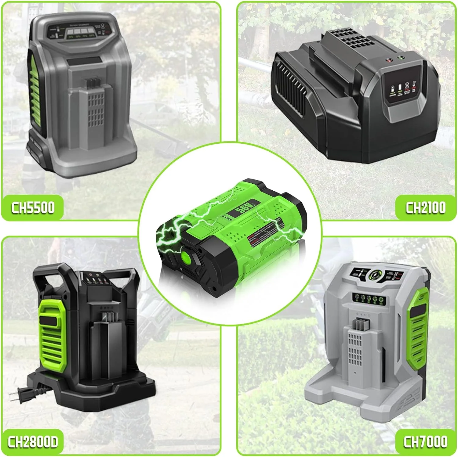 56V 3.0Ah Lithium Ion Battery Replacement for EGO 56 Volt Battery BA2800 BA1400 BA4200