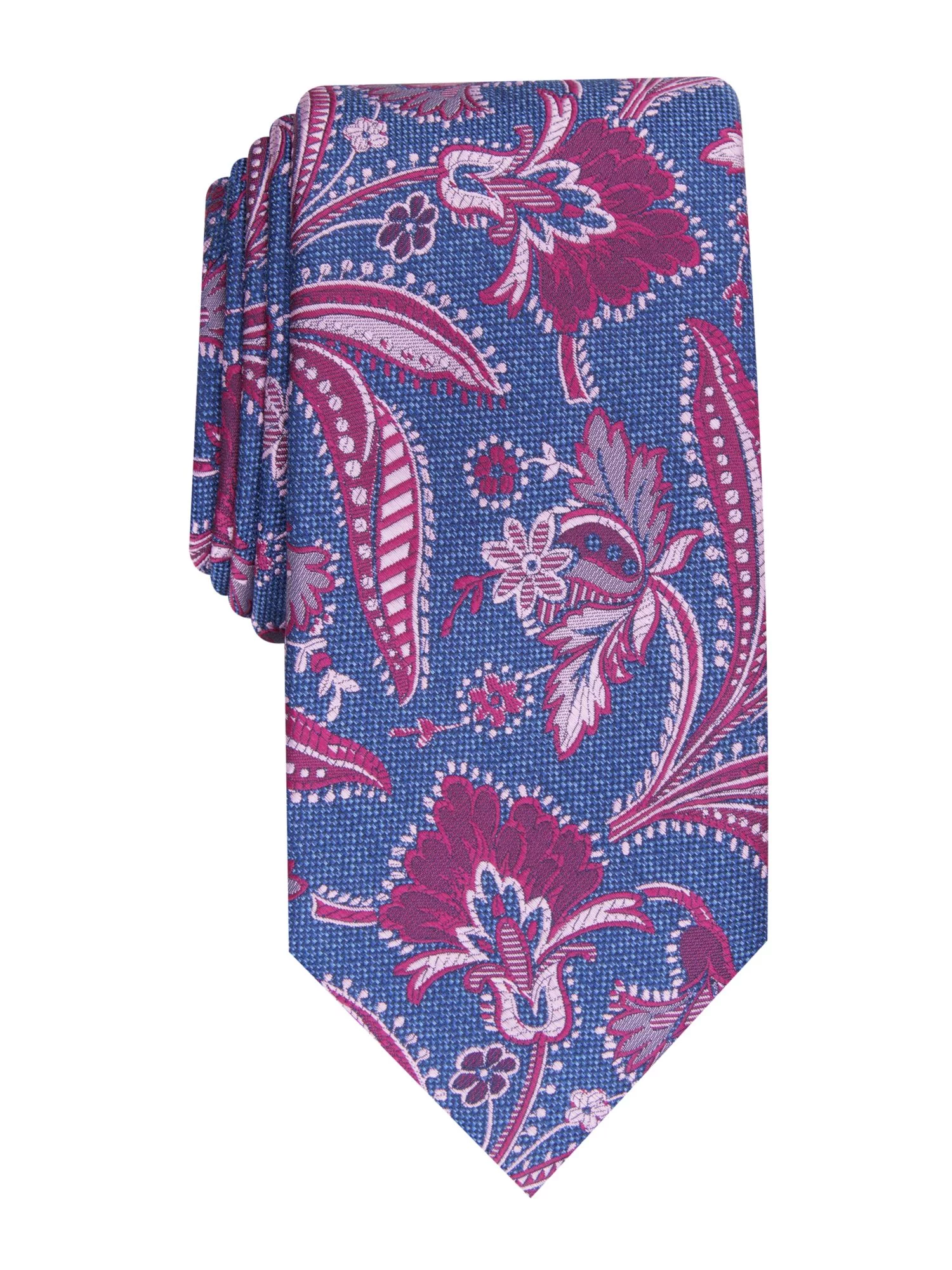 PERRY ELLIS Mens Blue Paisley Classic Neck Tie