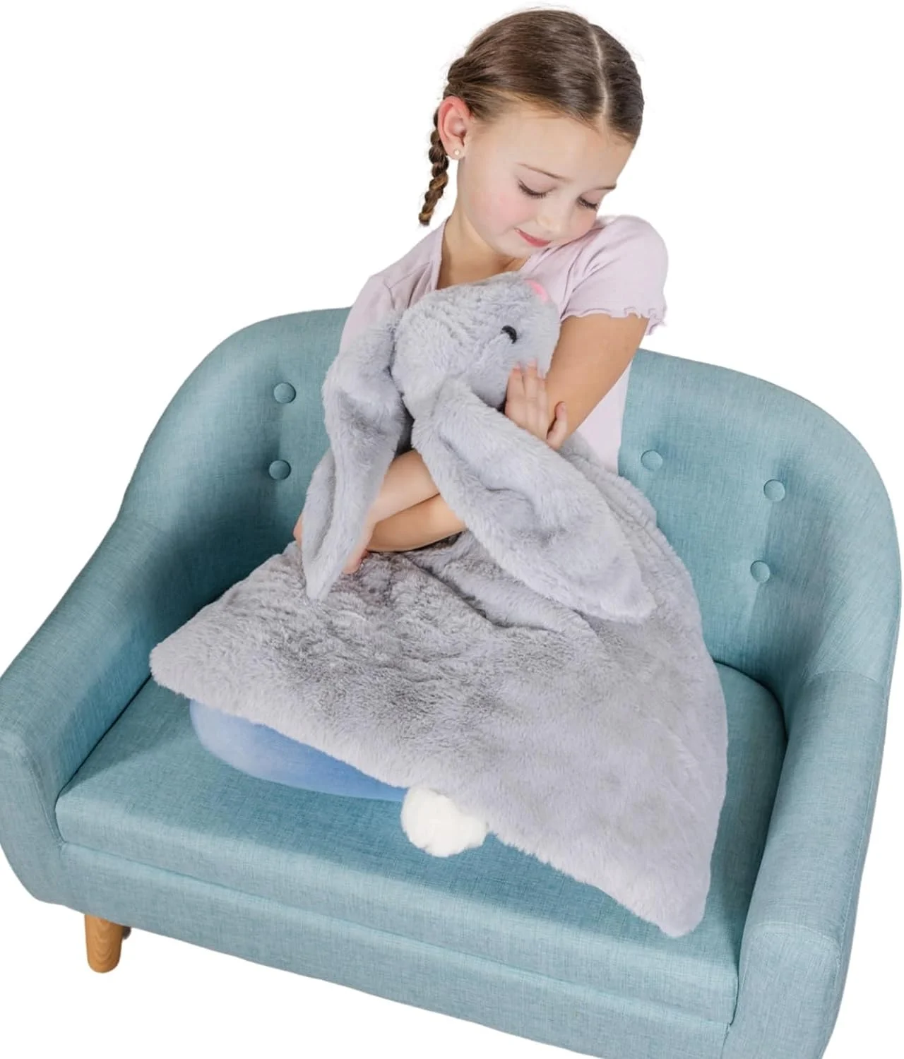 Weighted Lap Pad for Kids - 5LB - Cute Sensory Rabbit Blanket for Home, Classroom and Travel Use