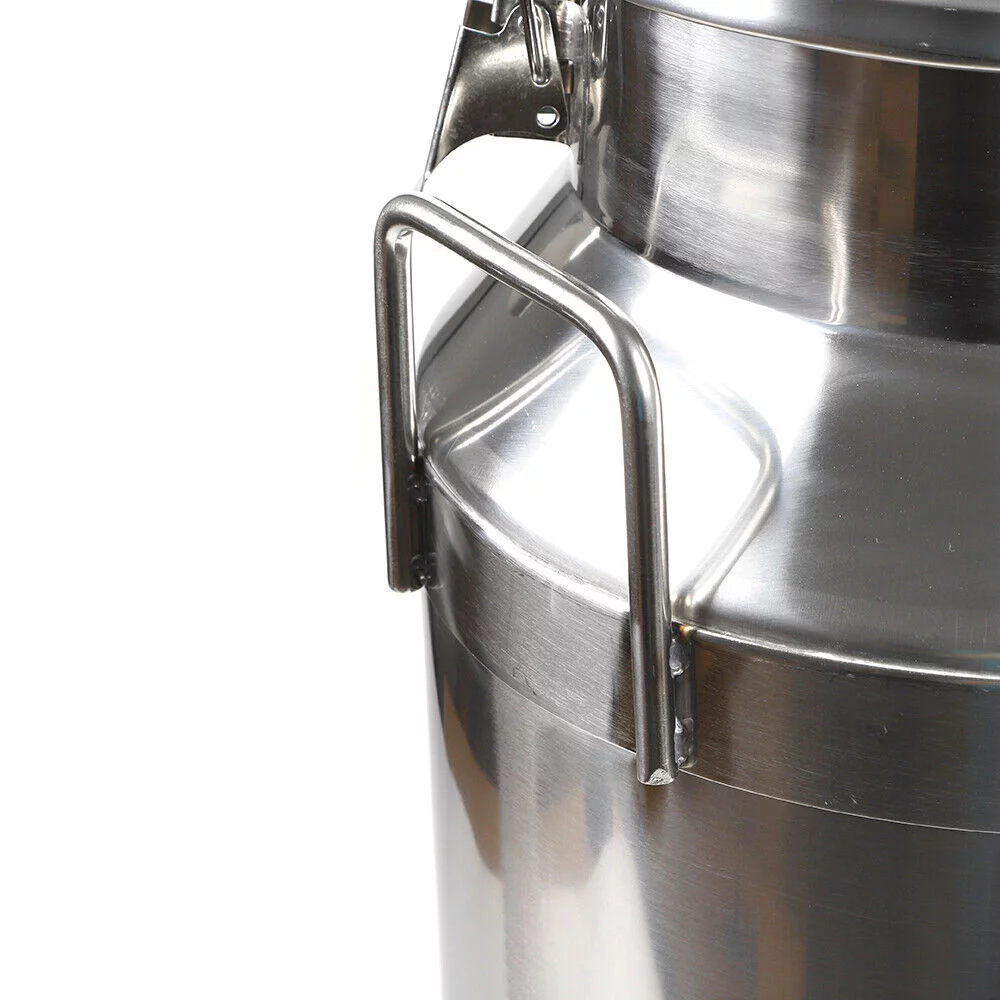 40L 304 Stainless Steel Milk Can 10.56 Gallon Heavy Duty Milk Jug Milk Bucket