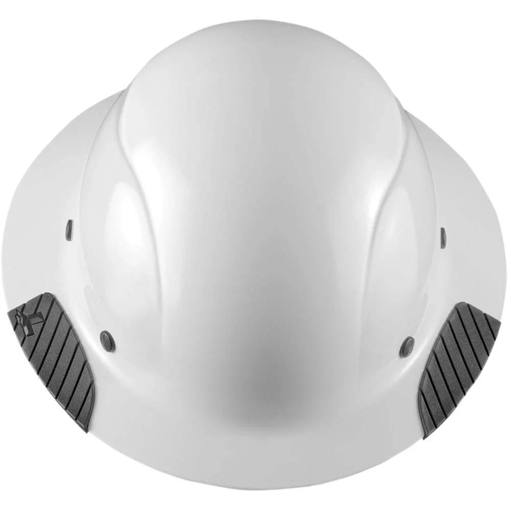 Lift Safety Hard Hat Dax White Carbon Fiber Full Brim