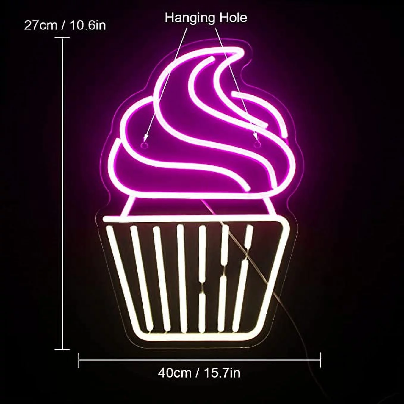 Hello Rosa Cake LED Neon Light Signs USB Power for Bakery Dessert Shop Restaurant Bar Cafe Party Decoration