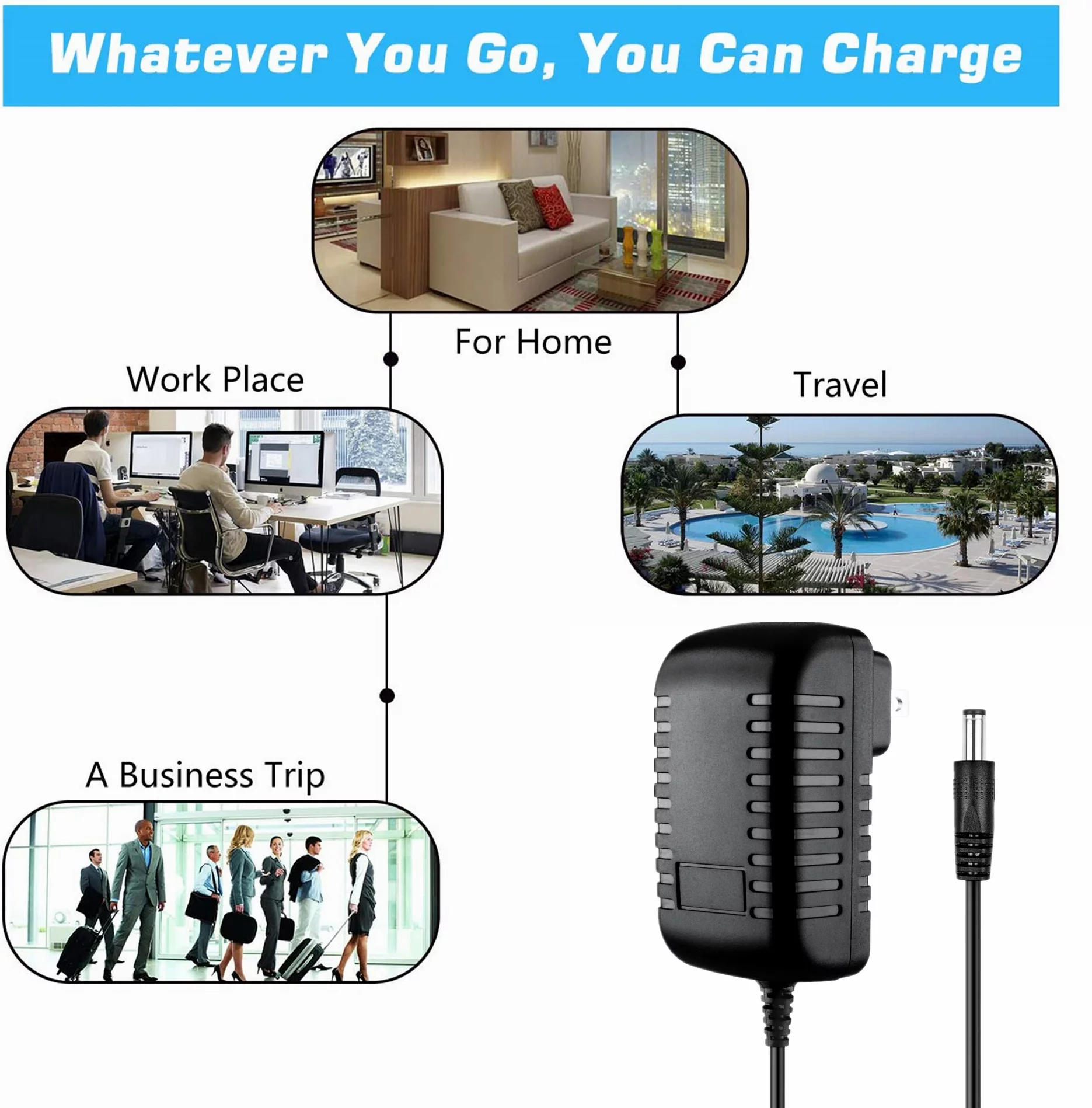 KONKIN BOO Compatible 6V AC/DC Adapter Replacement for D.C.6V Dynacraft Ultimate Battery Powered Ride On Spider Man Superhero Car 6 Volt Kids Toy 8802-16 6VDC Power (w/ Barrel Round Plug Tip.)