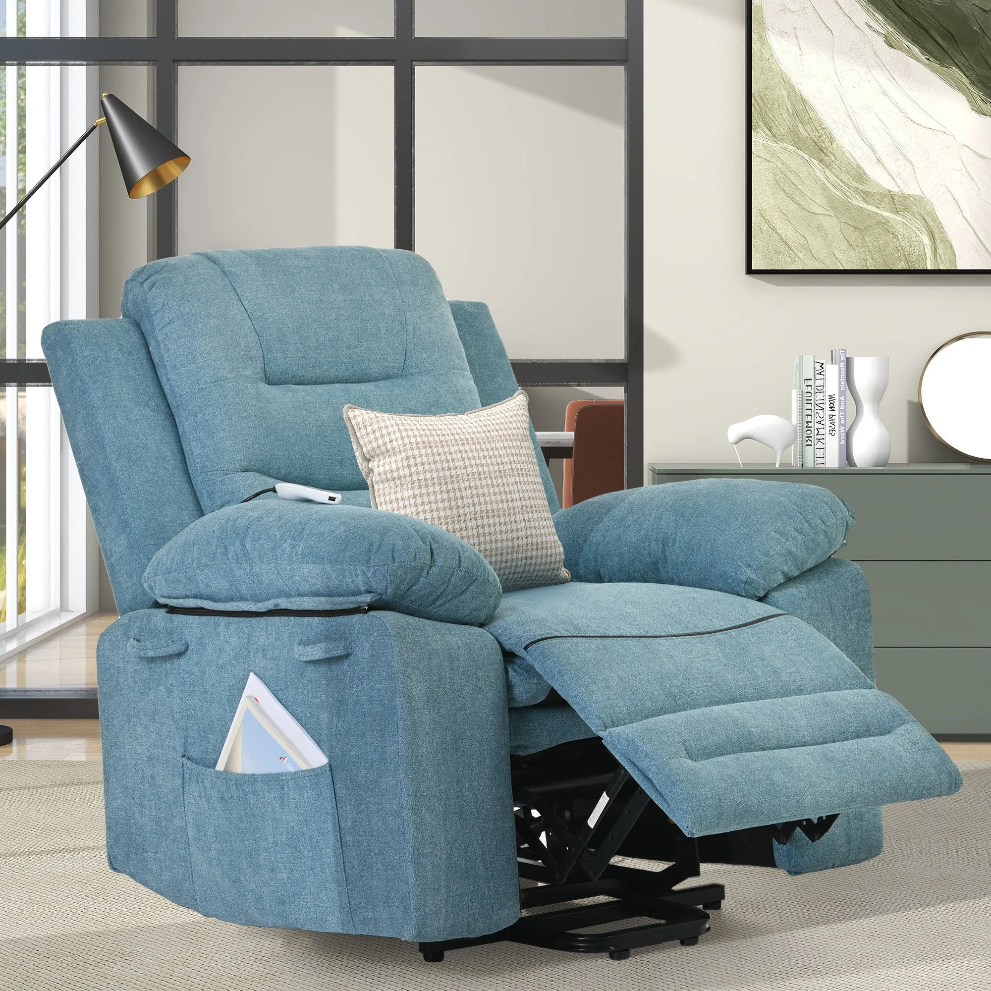 Celestial Power Lift Massage Recline Chair - Blue