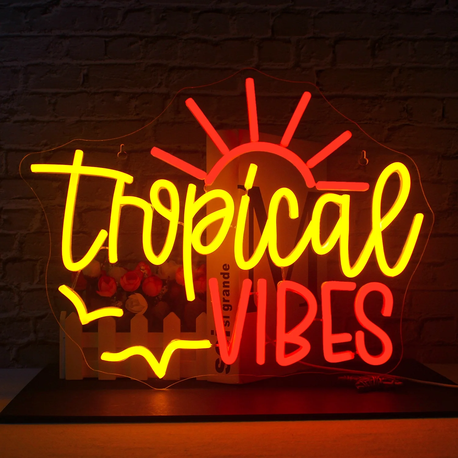 Wanxing Tropical Style LED Neon Sign USB Power Supply for Wall Decor Bar Glow Sign Bedroom Home Beer Bar Club Man Cave Wedding Birthday Party Decoration Gift
