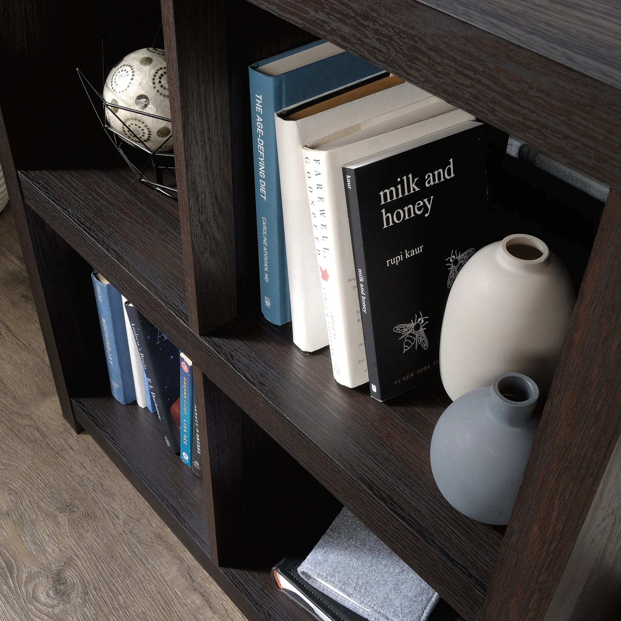 Sauder HomePlus 4-Cube Bookcase, Dakota Oak Finish