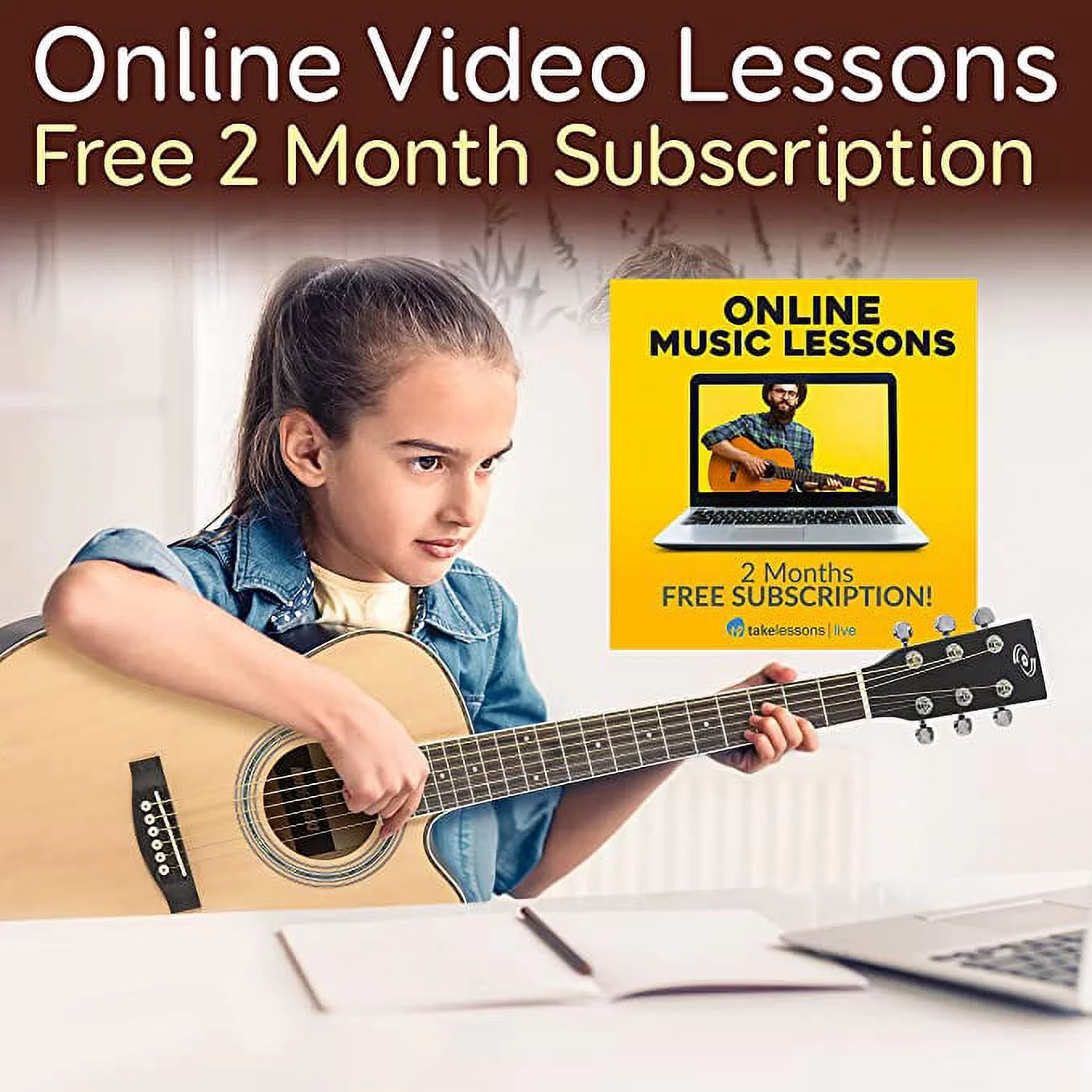 Pyle Acoustic Electric Cutaway Guitar 3/4 Scale 36” Steel String Spruce Wood W/ Gig Bag, 4-Band EQ