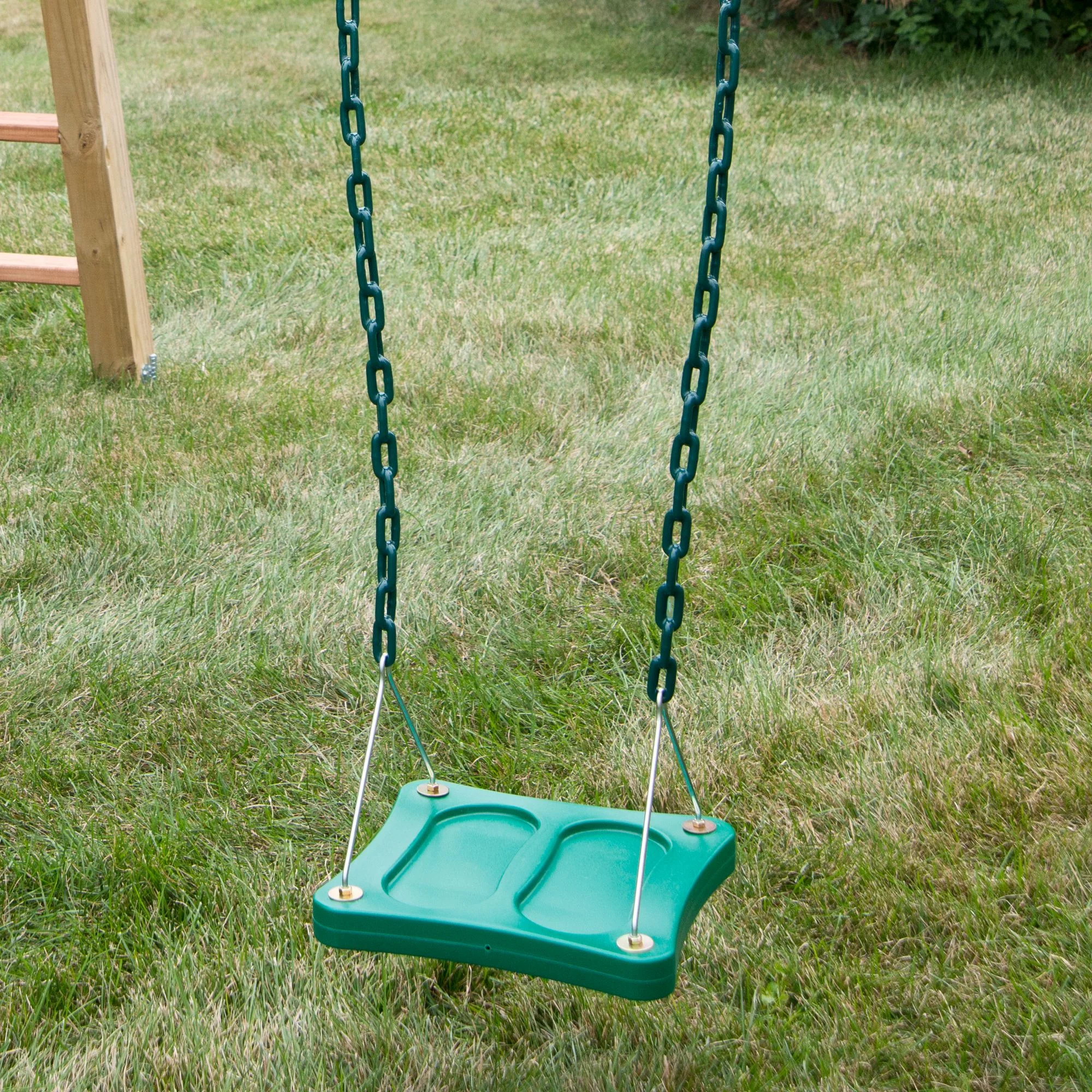 Swing-N-Slide Swing Set Bundle with 2 Green Extreme-Duty Swing Seats with Chains and Stand-Up Swing
