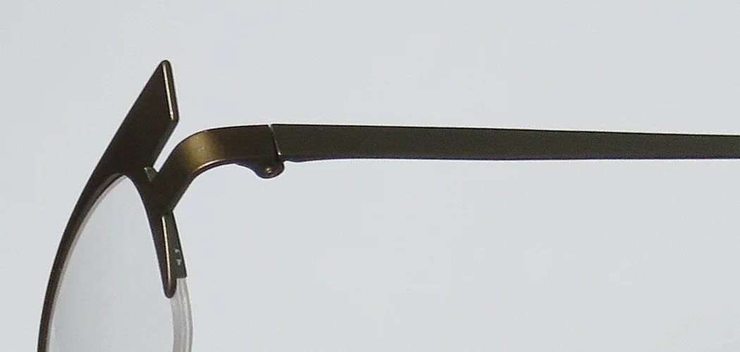 NEW HARRY LARY'S STRETCHY WOMENS/LADIES CAT EYE HALF-RIM OLIVE CAT EYES UNIQUE DESIGN FRAME DEMO LENSES 46-0-0 EYEGLASSES/SPECTACLES