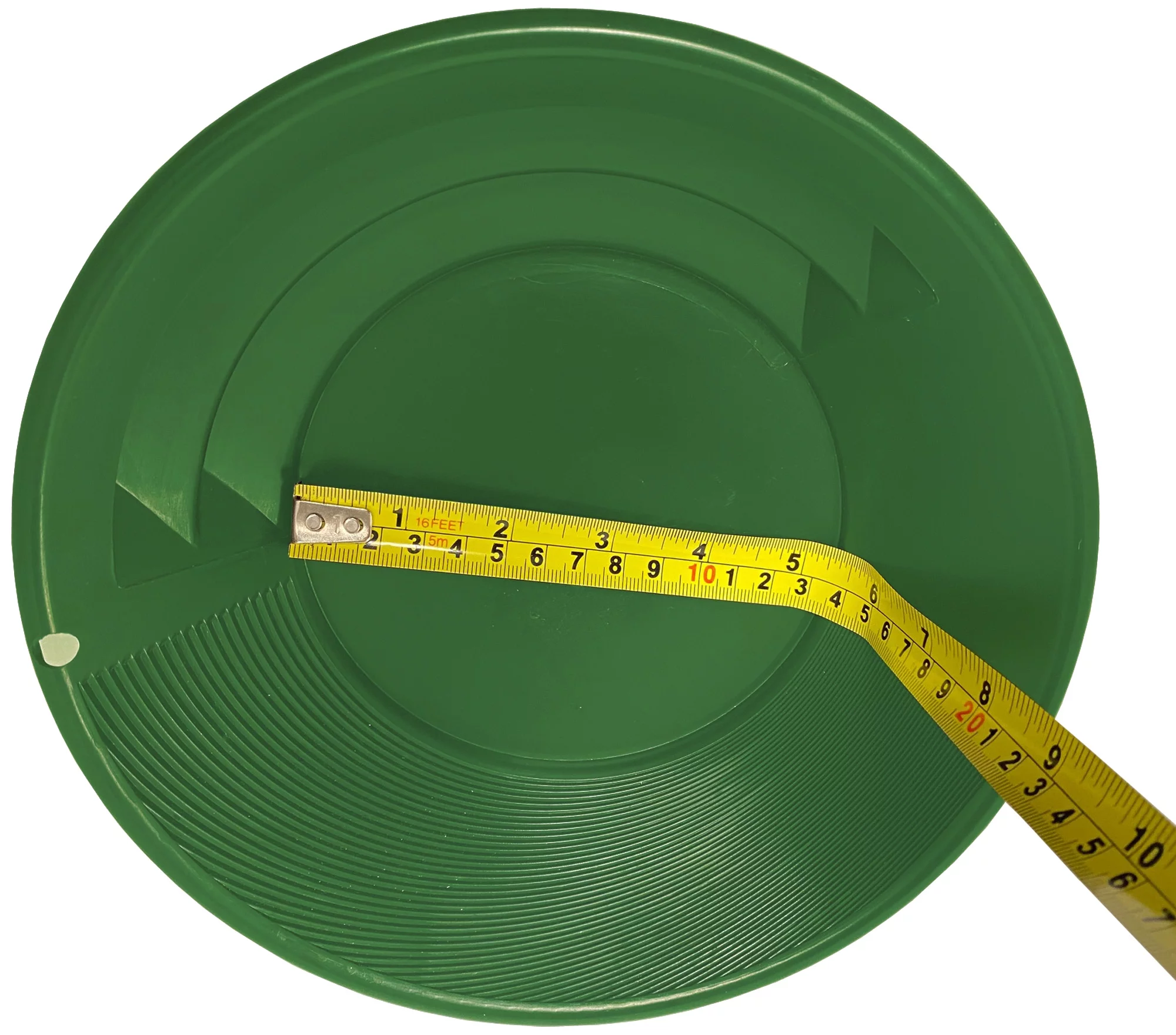 Sluice Fox 9 in Green Dual Riffle Gold Pan w/Snifter Bottle Prospecting Panning Mining