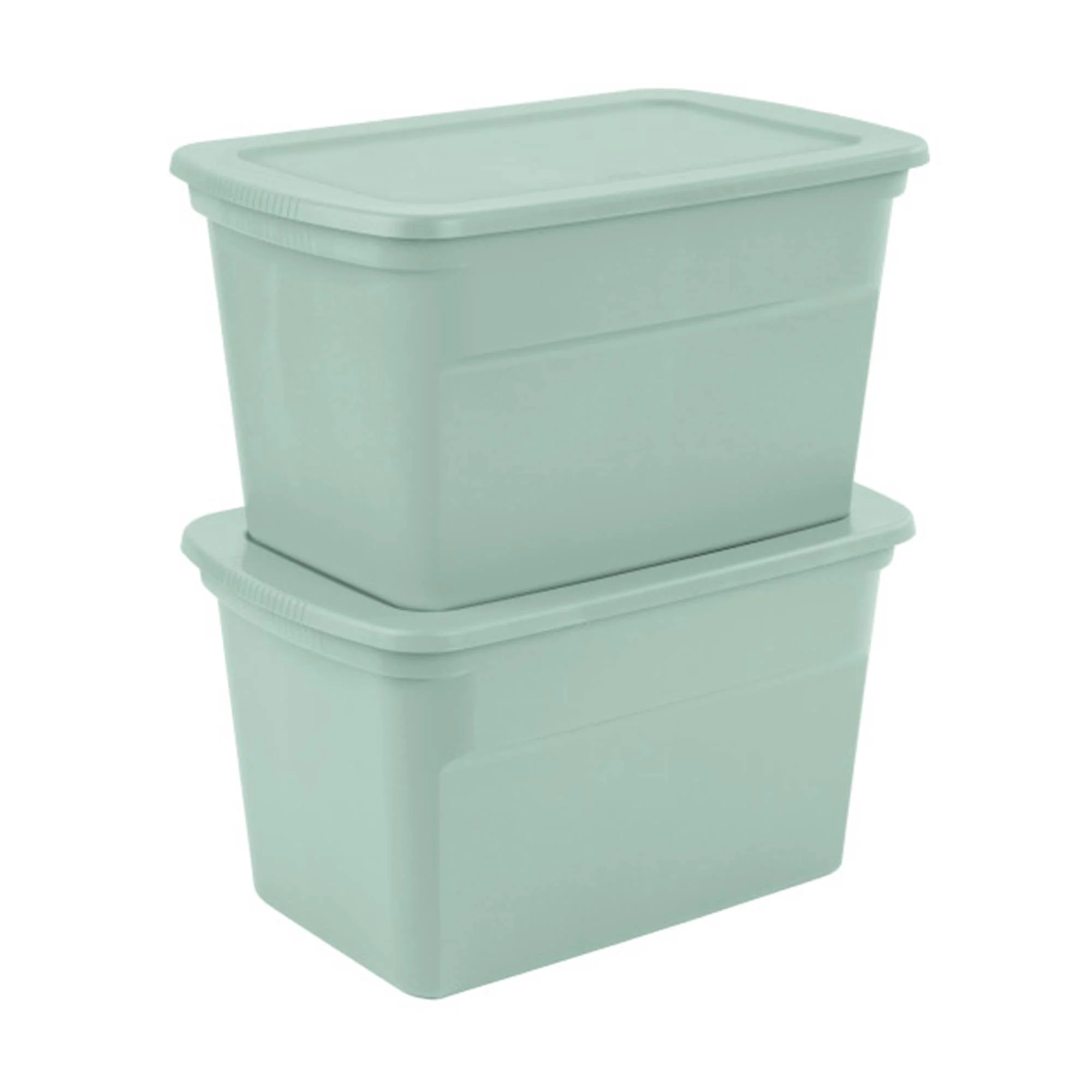 Sterilite 30 Gal Latch Tote with Handles, Mindful Mint (6 Pack)