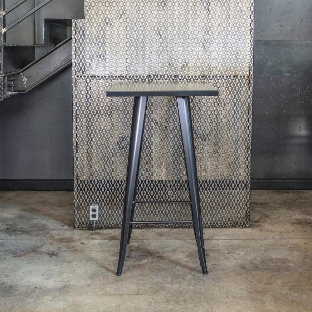 Buffalo  Loft Black Metal Pub Table with Metal Top