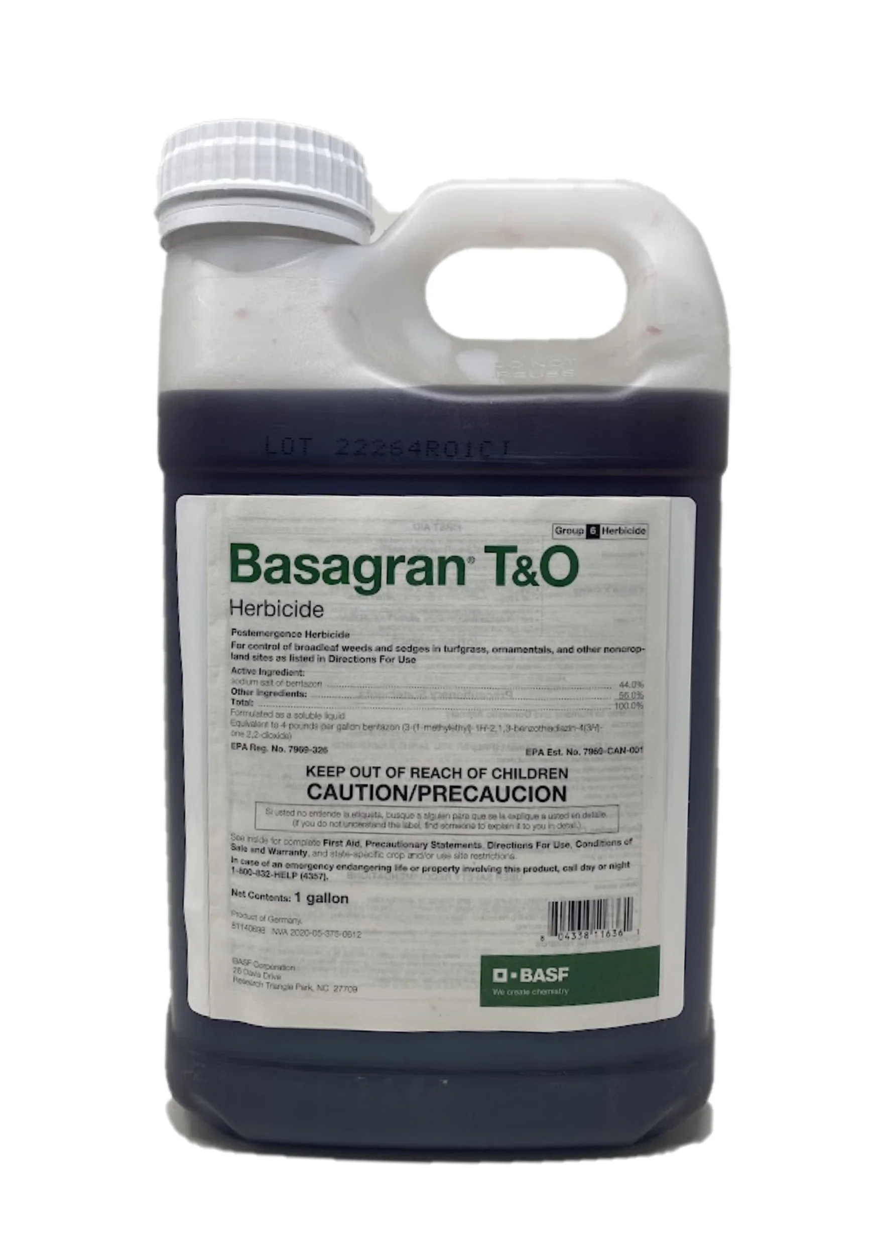 Basagran T&O Post-Emergent Herbicide For Broadleaf Weeds & Sedge Control -  128 fl oz Jug by BASF