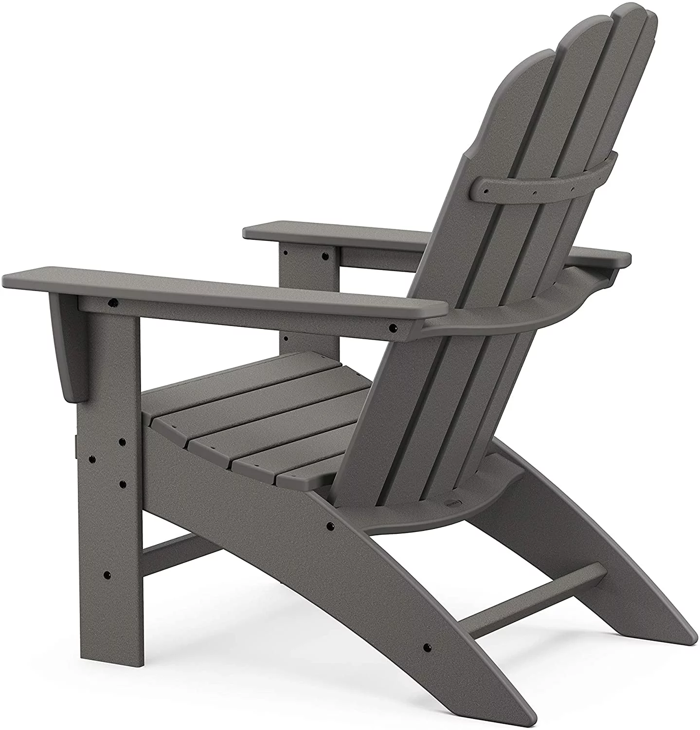POLYWOOD Vineyard Curveback Adirondack Chair in Slate Grey