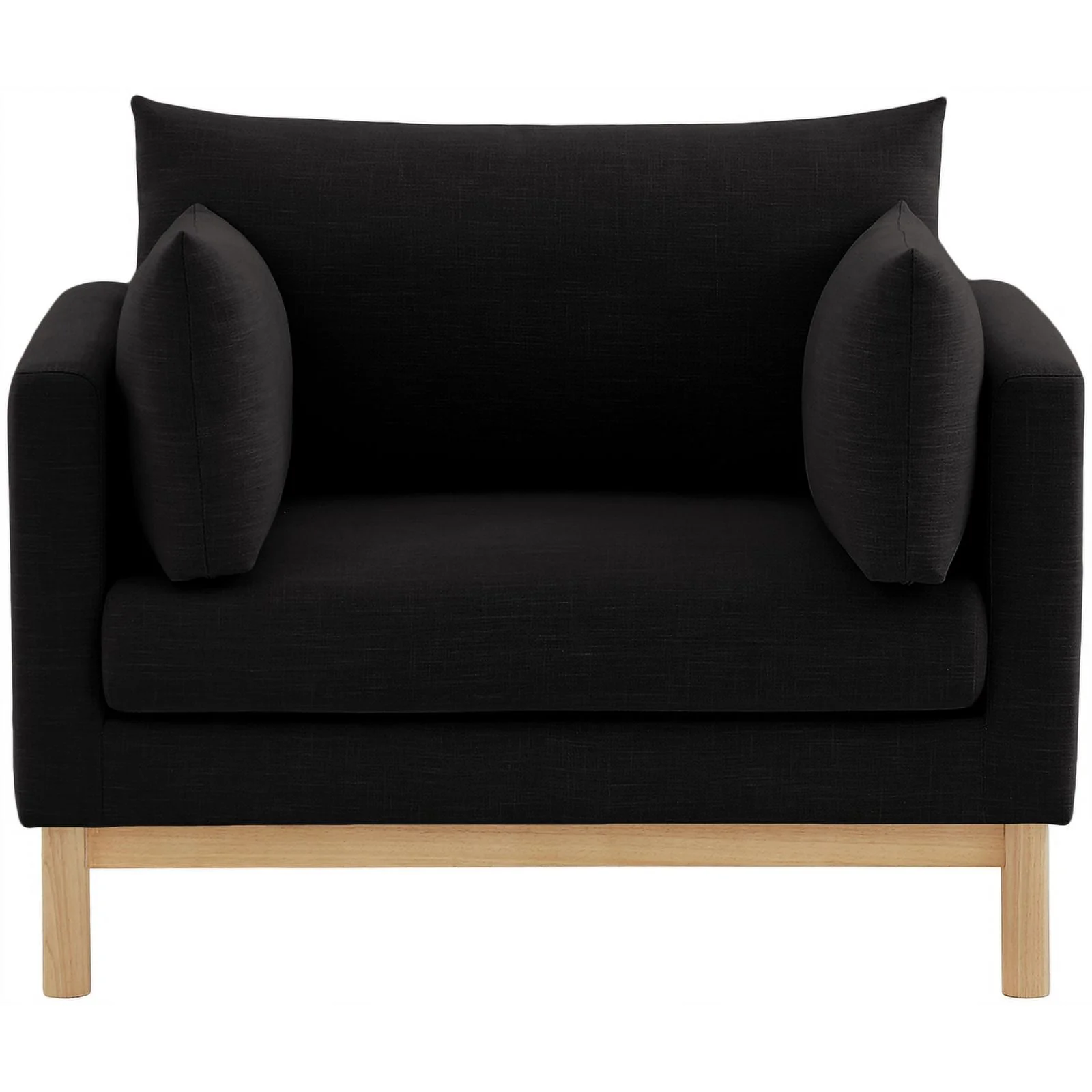 Meridian Furniture Langham Black Linen Textured Fabric Chair