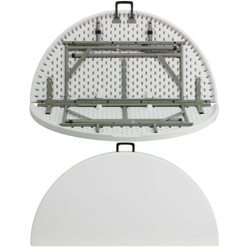 48'' Round Bi-Fold White Table