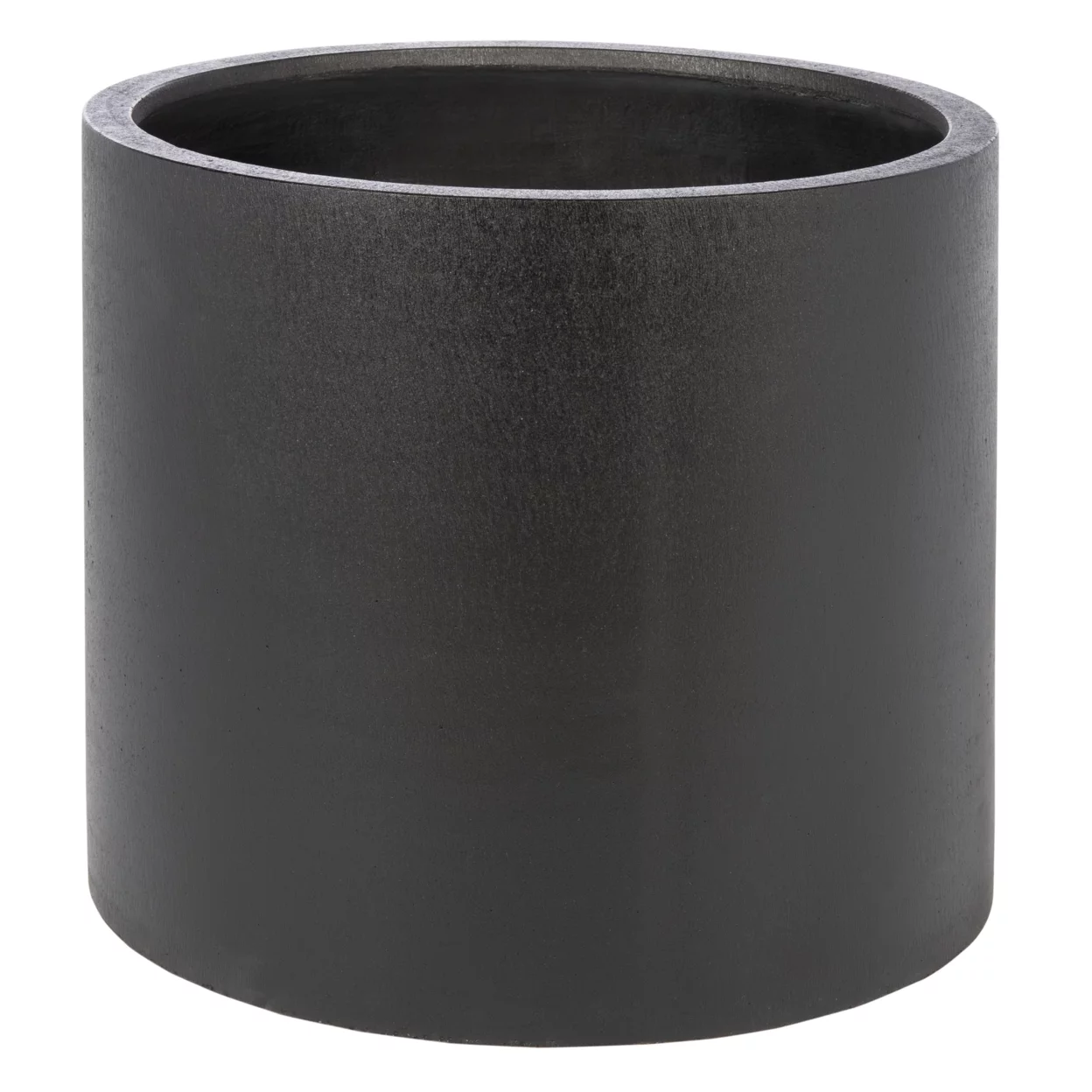 SAFAVIEH Alia Concrete Modern Solid Round Patio Planter, Black