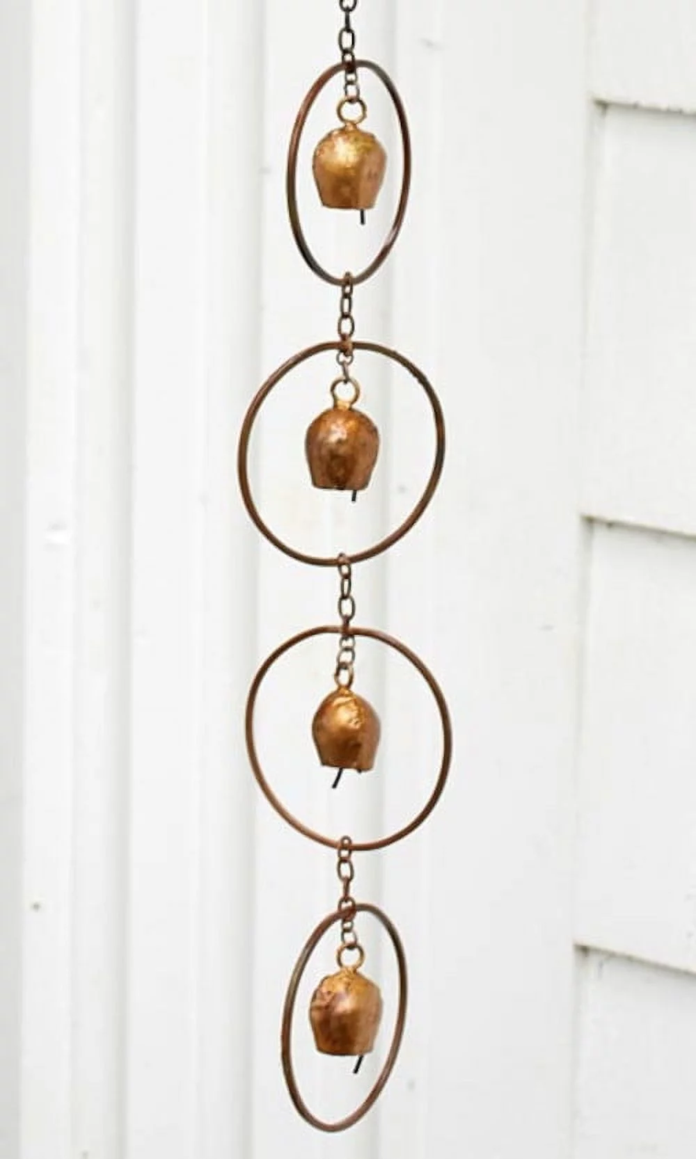 Copper Bell Rain Chain for Outdoors, Backyards, Patios and Lawns