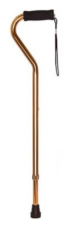 Offset Padded Handle Cane, Bronze Finish, Adjustable 30 to 39 Inch, Aluminum