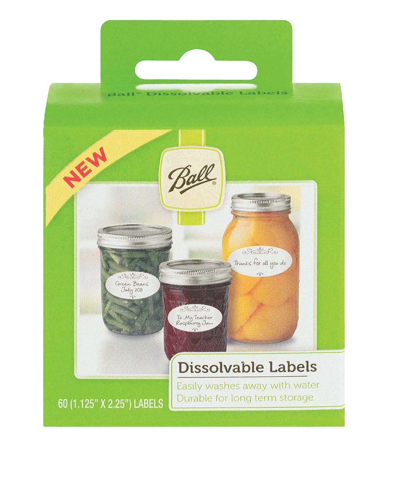 1 Pc, Ball Dissolvable Canning Labels 60 Pk