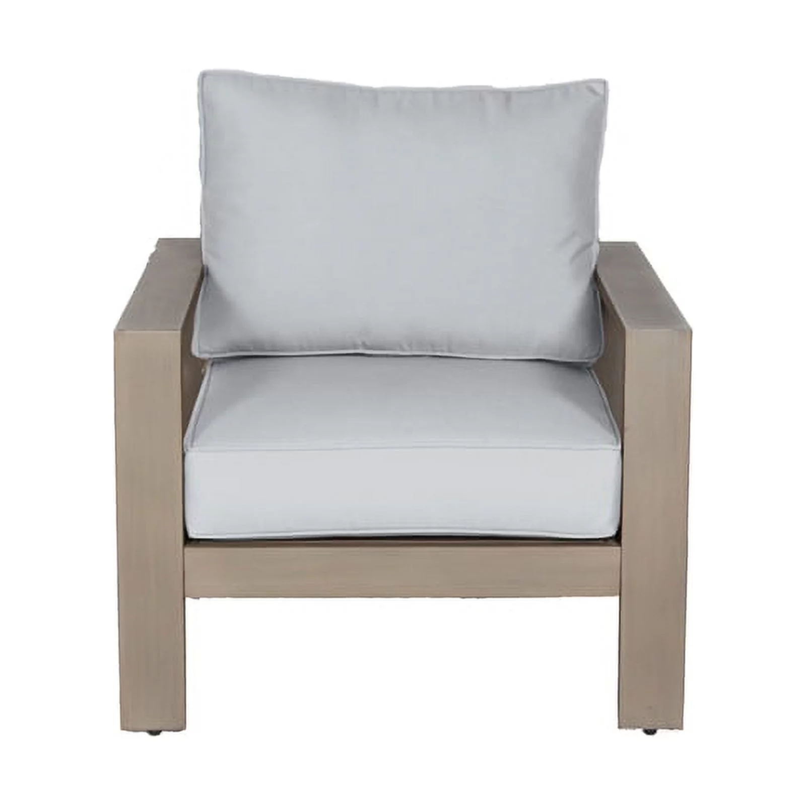 Aruba Aluminum Frame Club Chair with Sunbrella Cushion in Handpainted Taupe