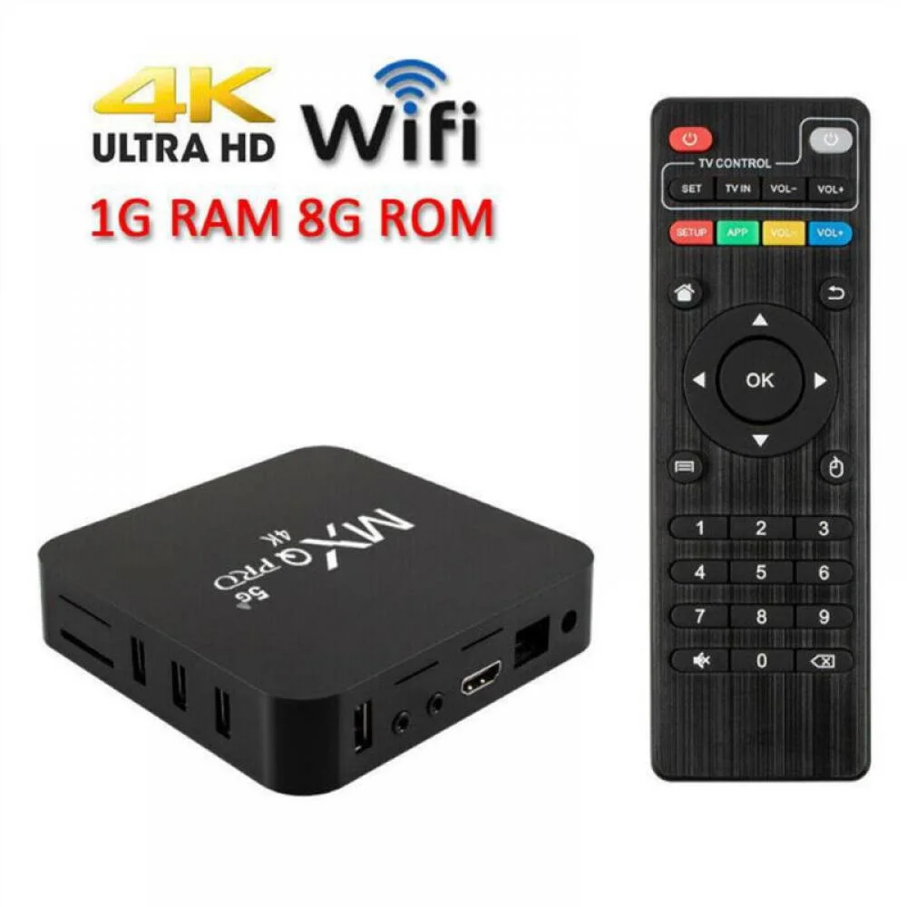 MXQ Pro 4K Ultra HD 64Bit WIFI Android 10.0 Quad Core Smart TV Box Media Player