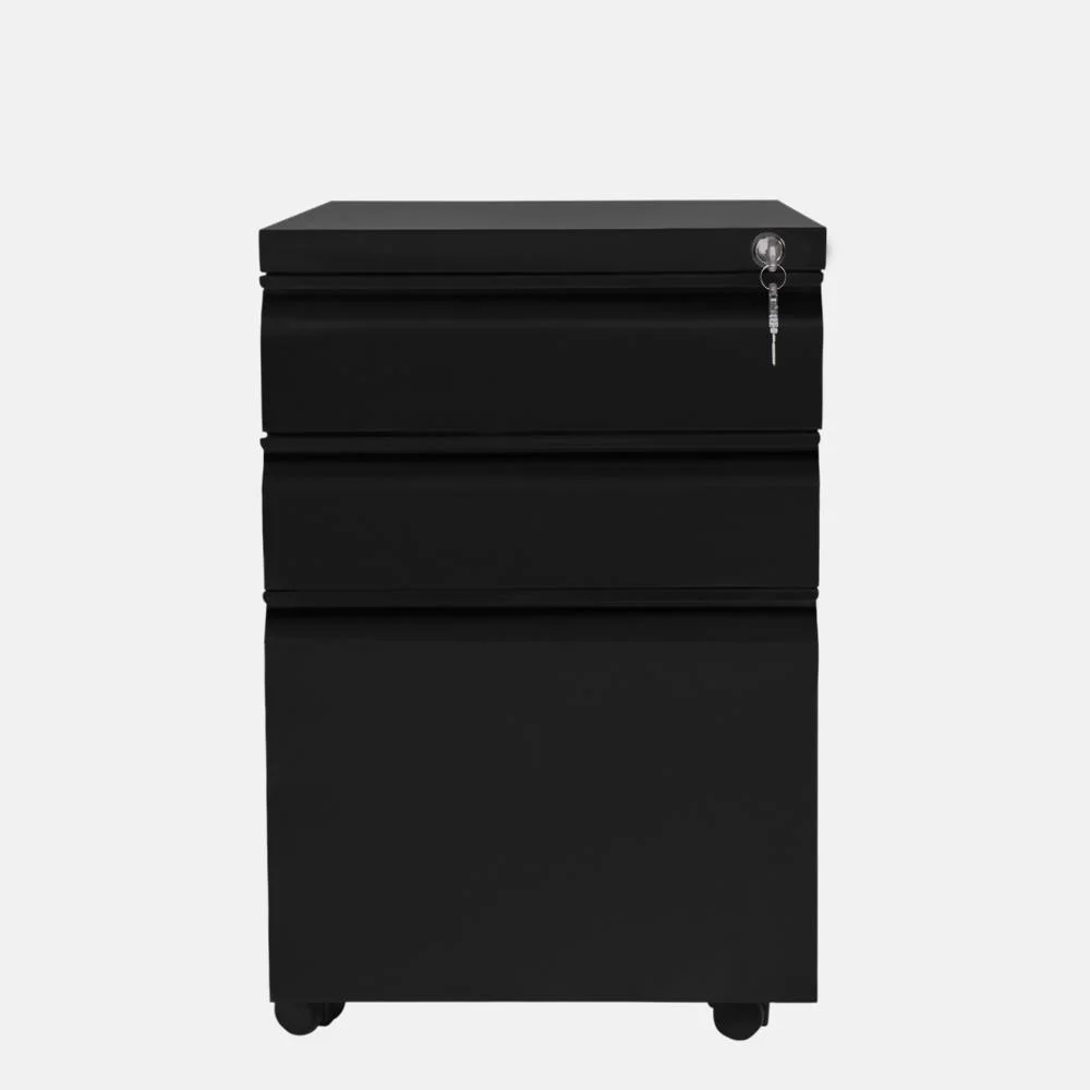 Winado 3 Drawer Metal Mobile File Cabinet with Lock Rolling Steel Office Cabinet with drawers