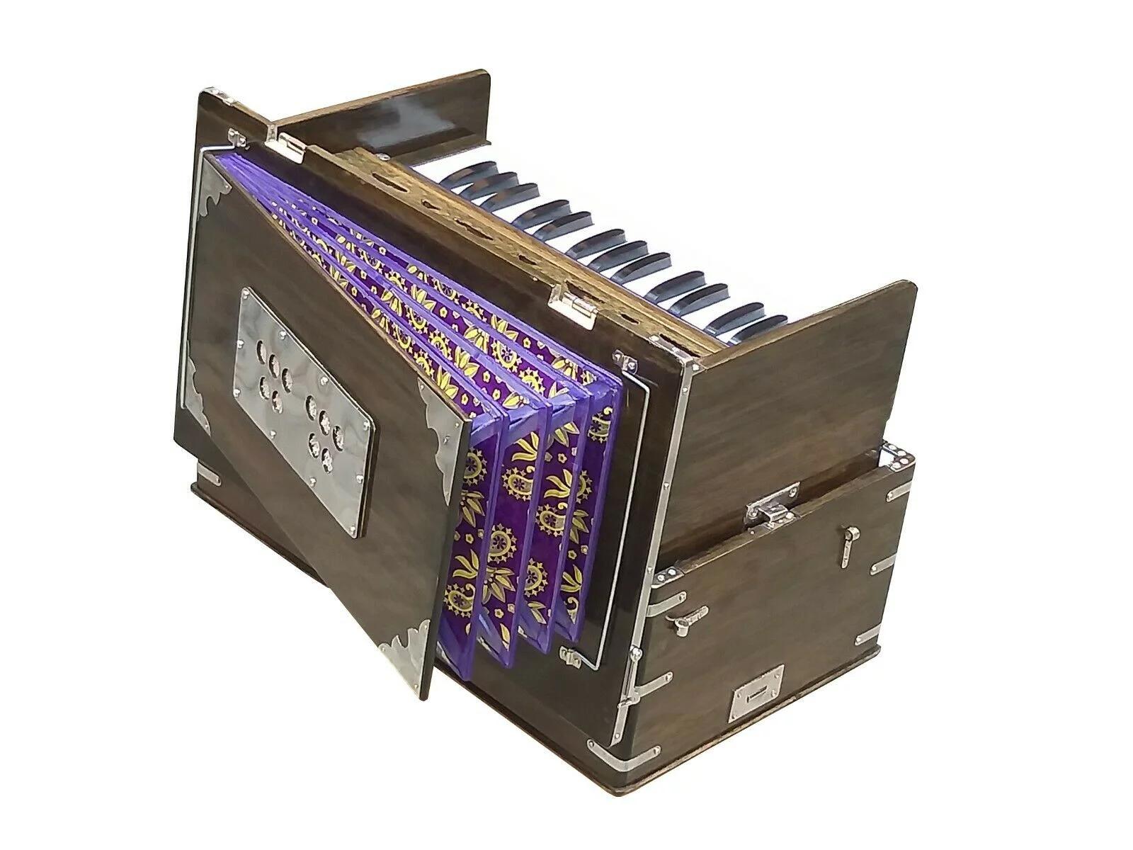 SAFRI HARMONIUM~2 OCTAVE~4 STOPS~DOUBLE REEDS~32 KEYS~TUNED TO 440 Hz~TRAVELER~SUITABLE FOR BHAJAN,KIRTAN,YOGA