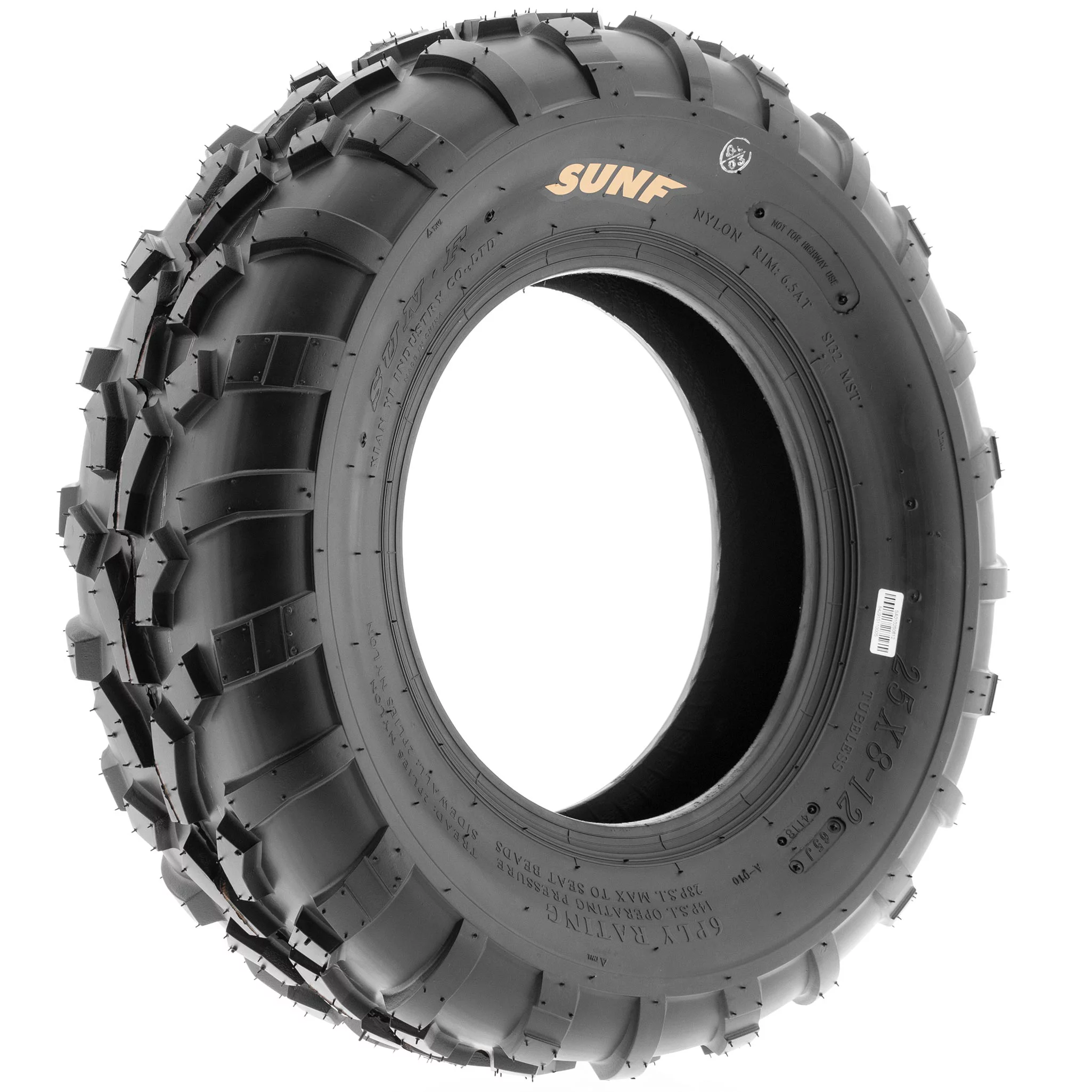 SunF All Trail ATV UTV Tires 25x8-12 6 PR & 25x10-12 6 PR A010 (Complete Full Set of 4)