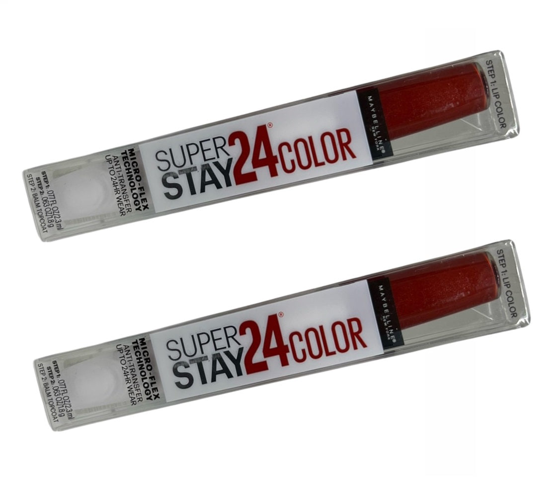Pack of 2 Maybelline New York SuperStay 24 Color 2-Step Liquid Lipstick, Bronzed Dream 920