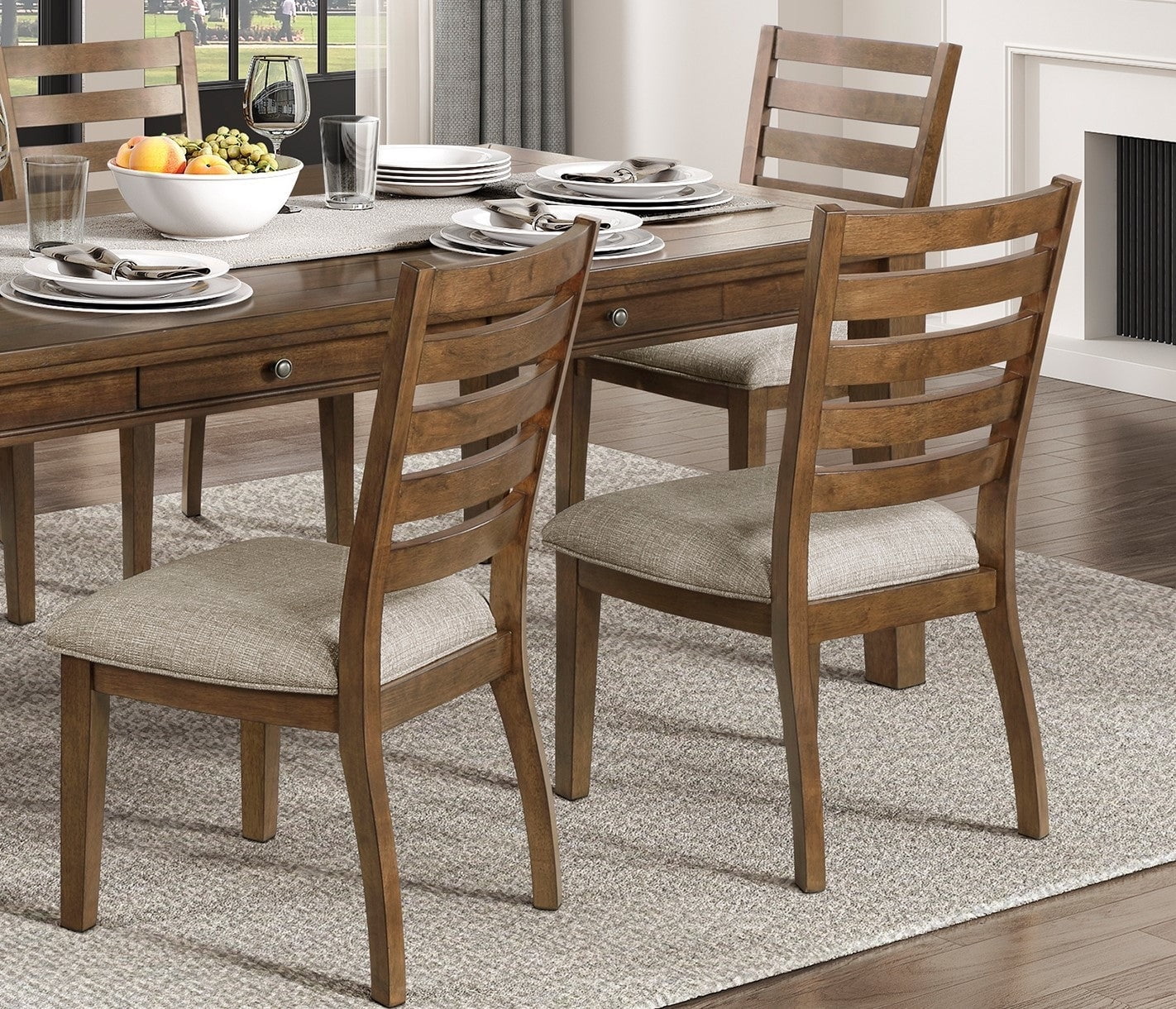 Nash Wooden Frame Ladder Dining Chair (Set of 2) - Cherry