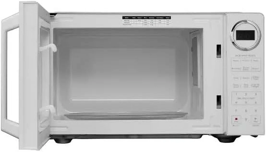 JAL 0.9 cu. ft. Capacity 900 Watt Countertop Microwave Oven, LED Display for Easy Operation, 10 Power Levels - White