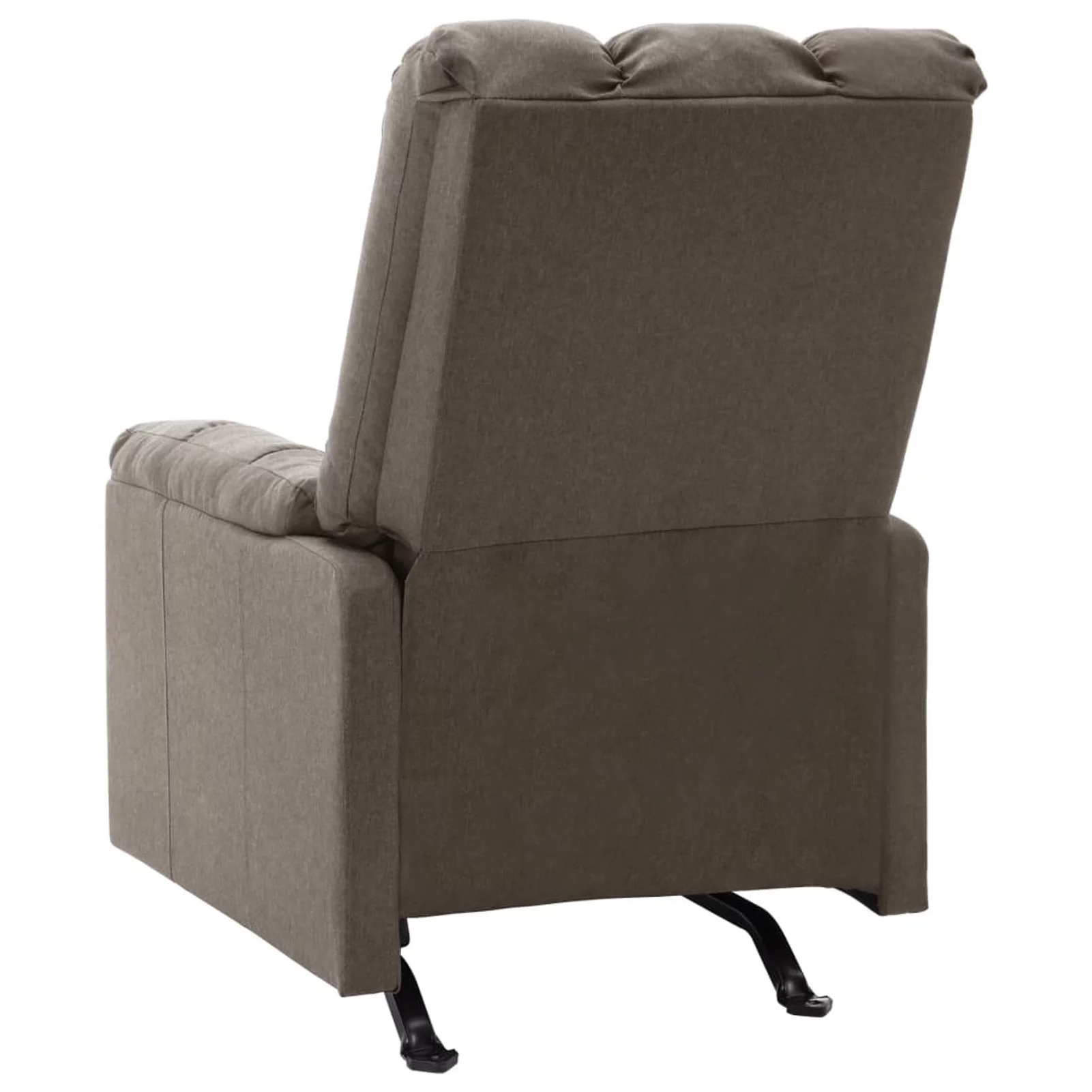 Massage Reclining Chair Brown Fabric