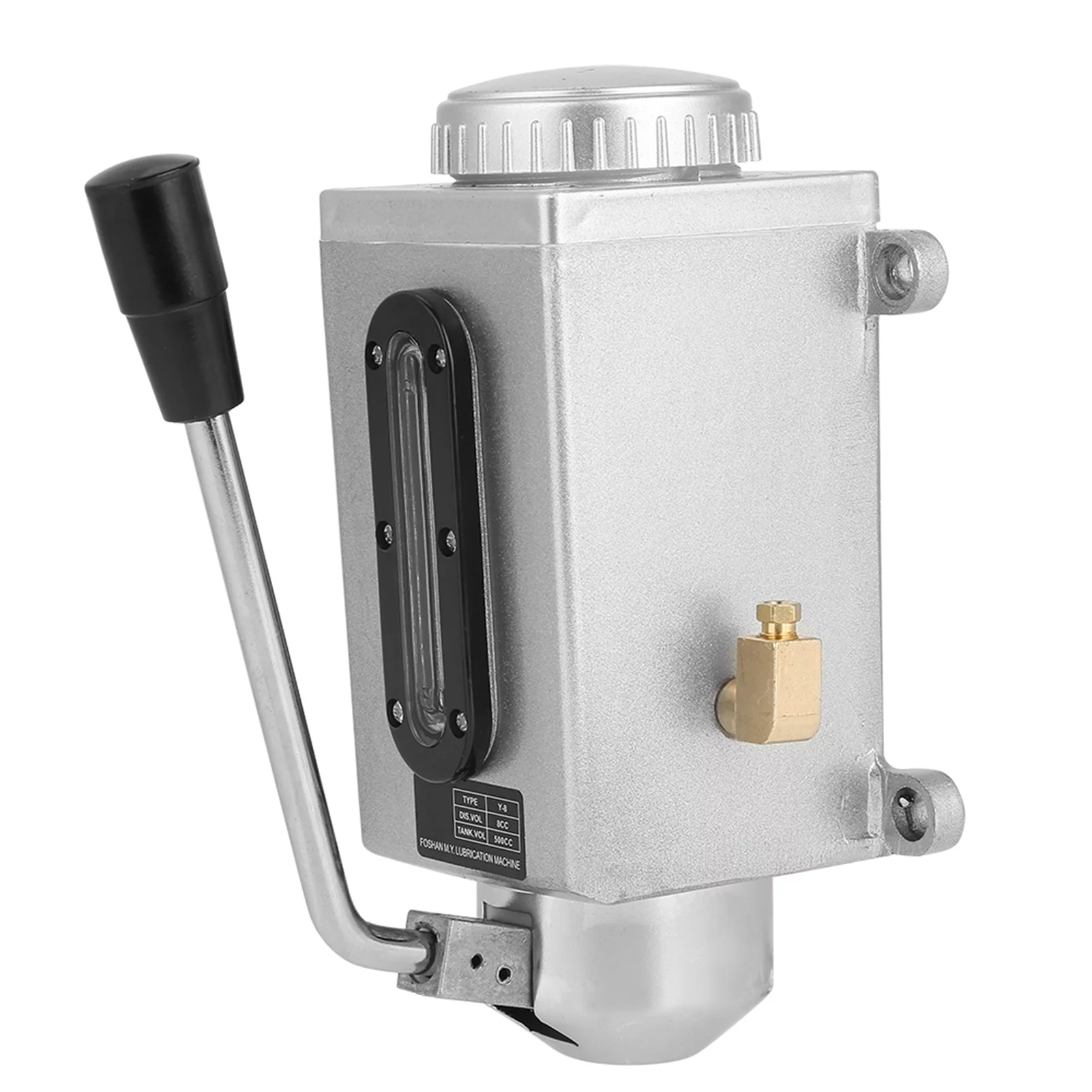 1pc Lubricating Manual Oil Pump, Manual Oil Pump, Hand Lubrication 500CC CNC 4mm Double Outlet Port Oil Pump